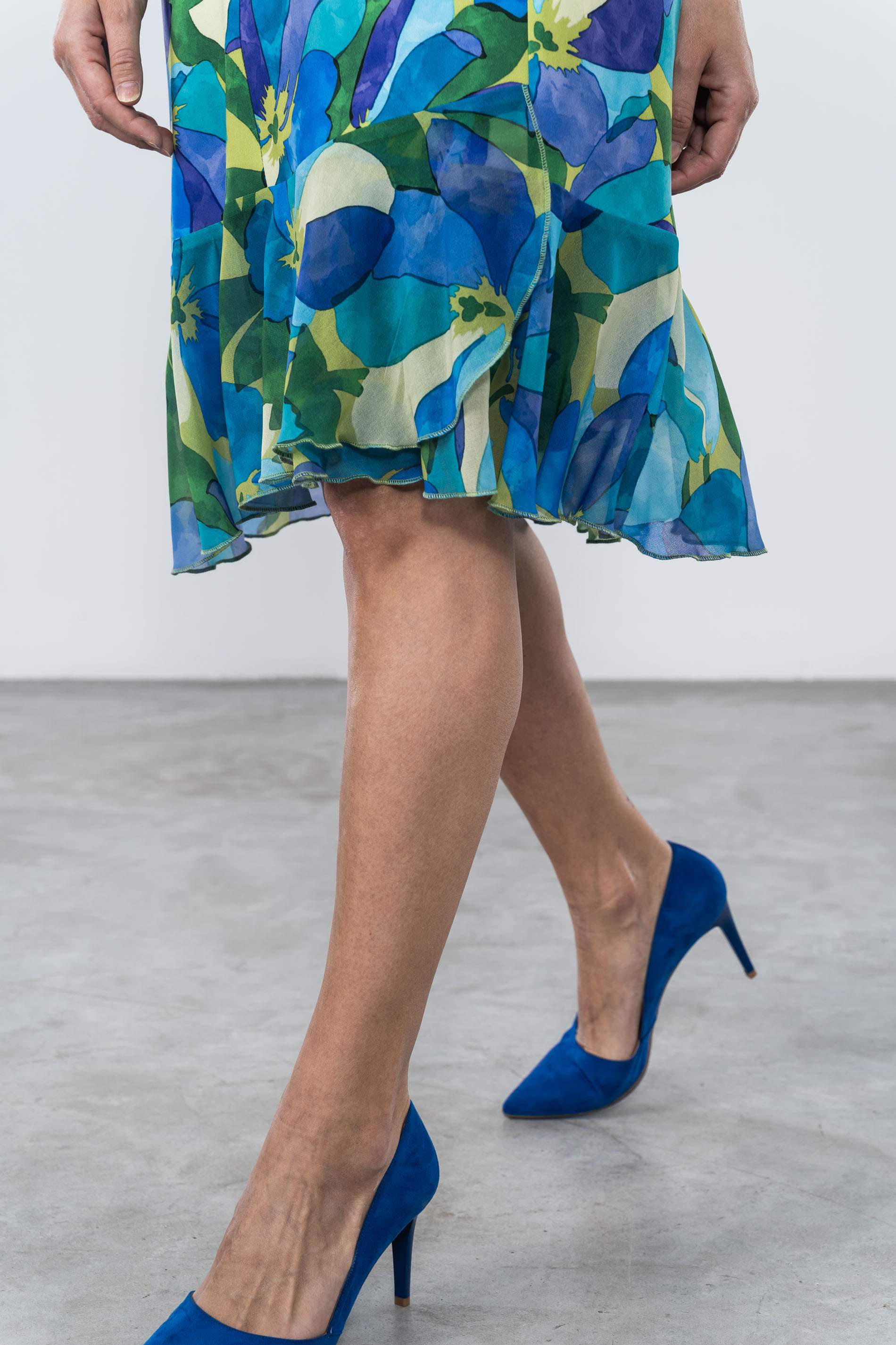 VESTIDO GASA ESTAMPADA