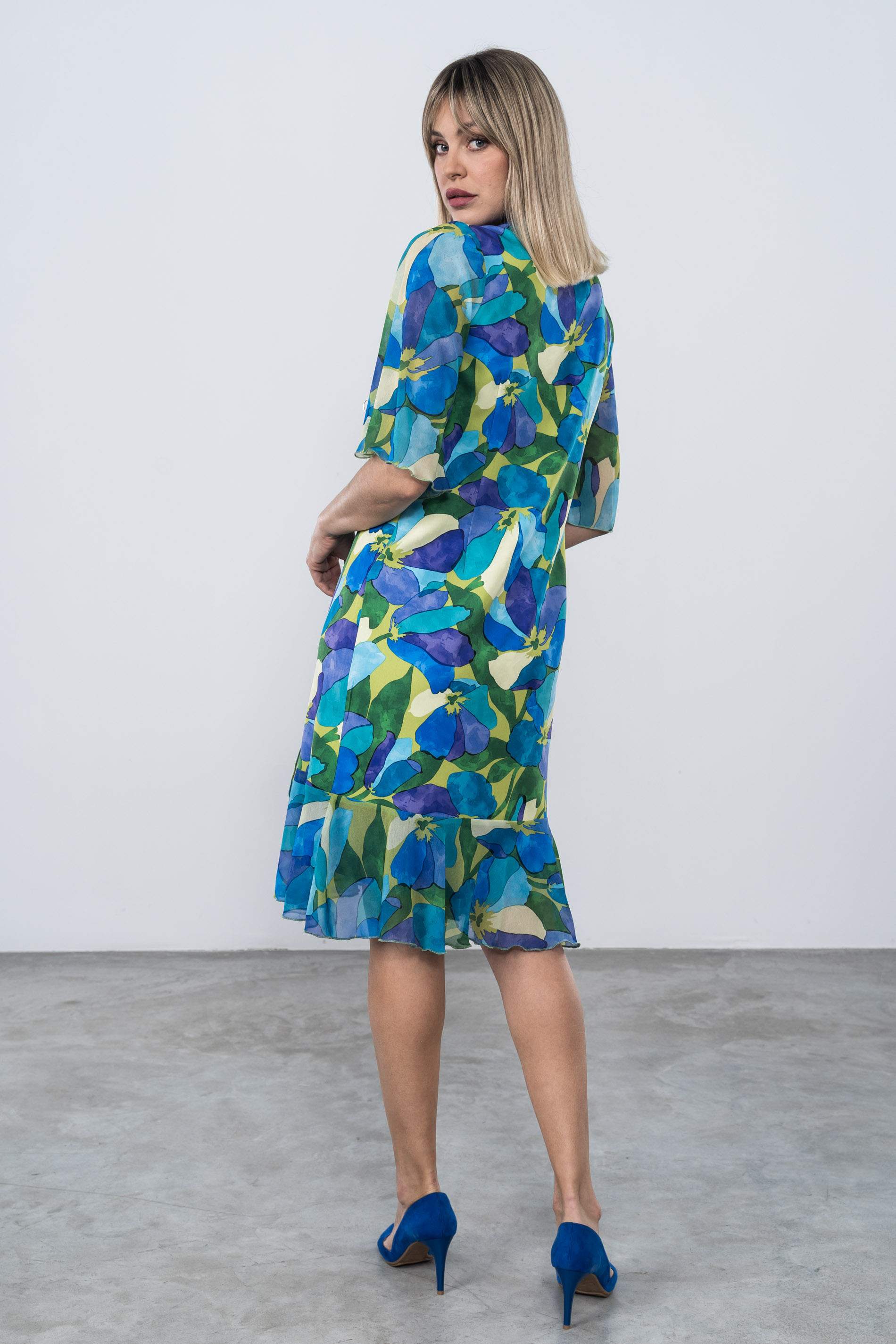 VESTIDO GASA ESTAMPADA
