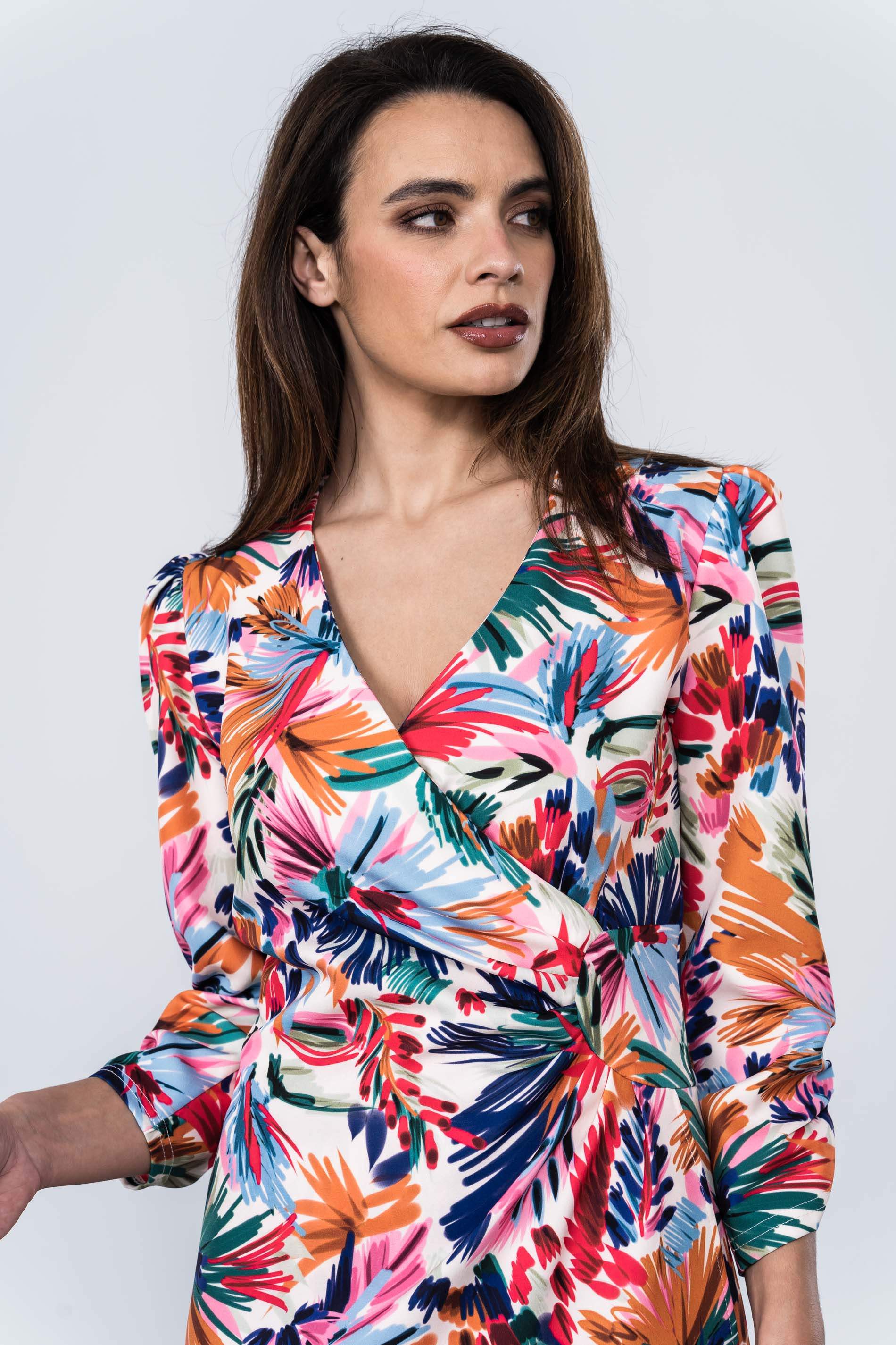 VESTIDO RECOGIDO FLORAL