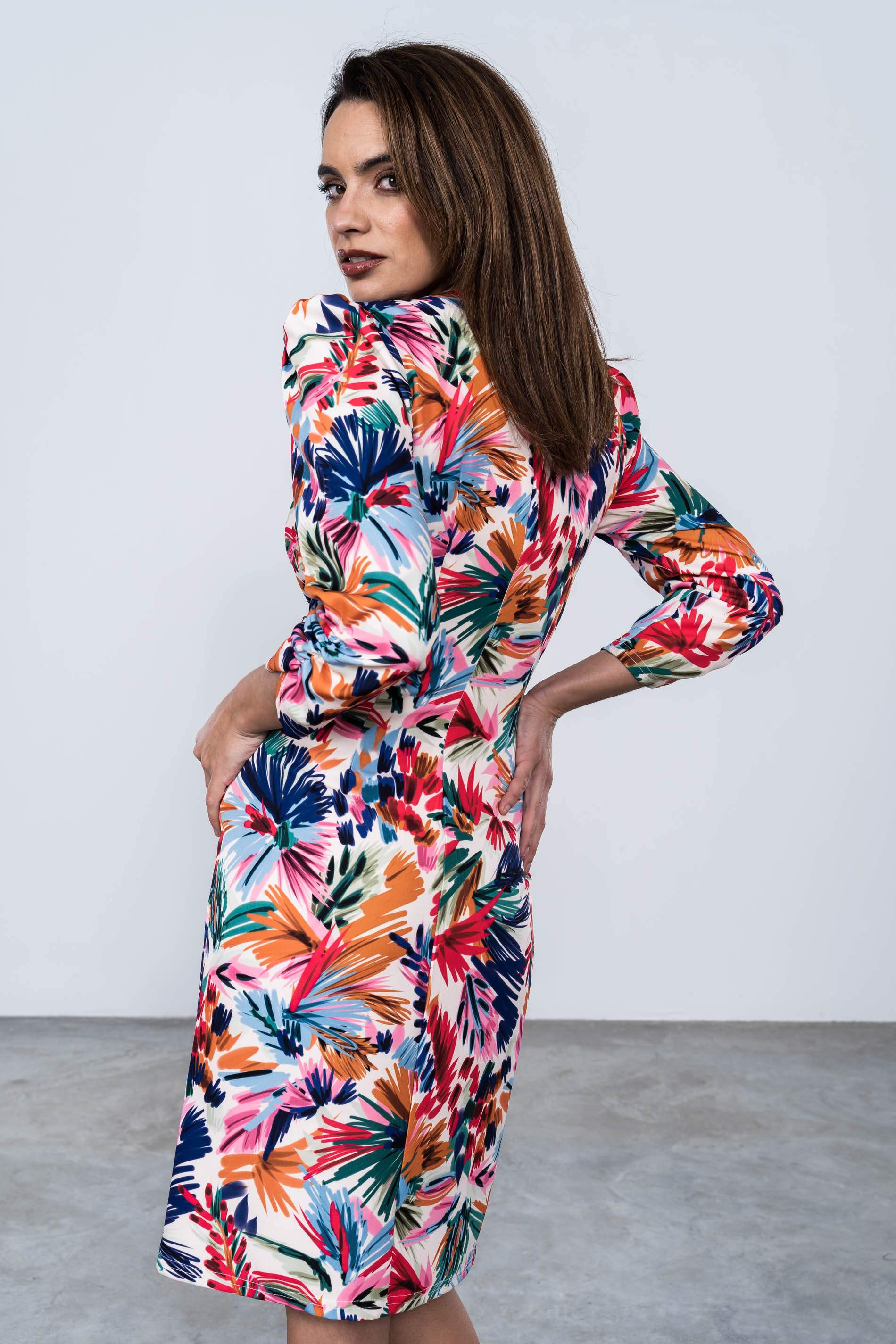VESTIDO RECOGIDO FLORAL