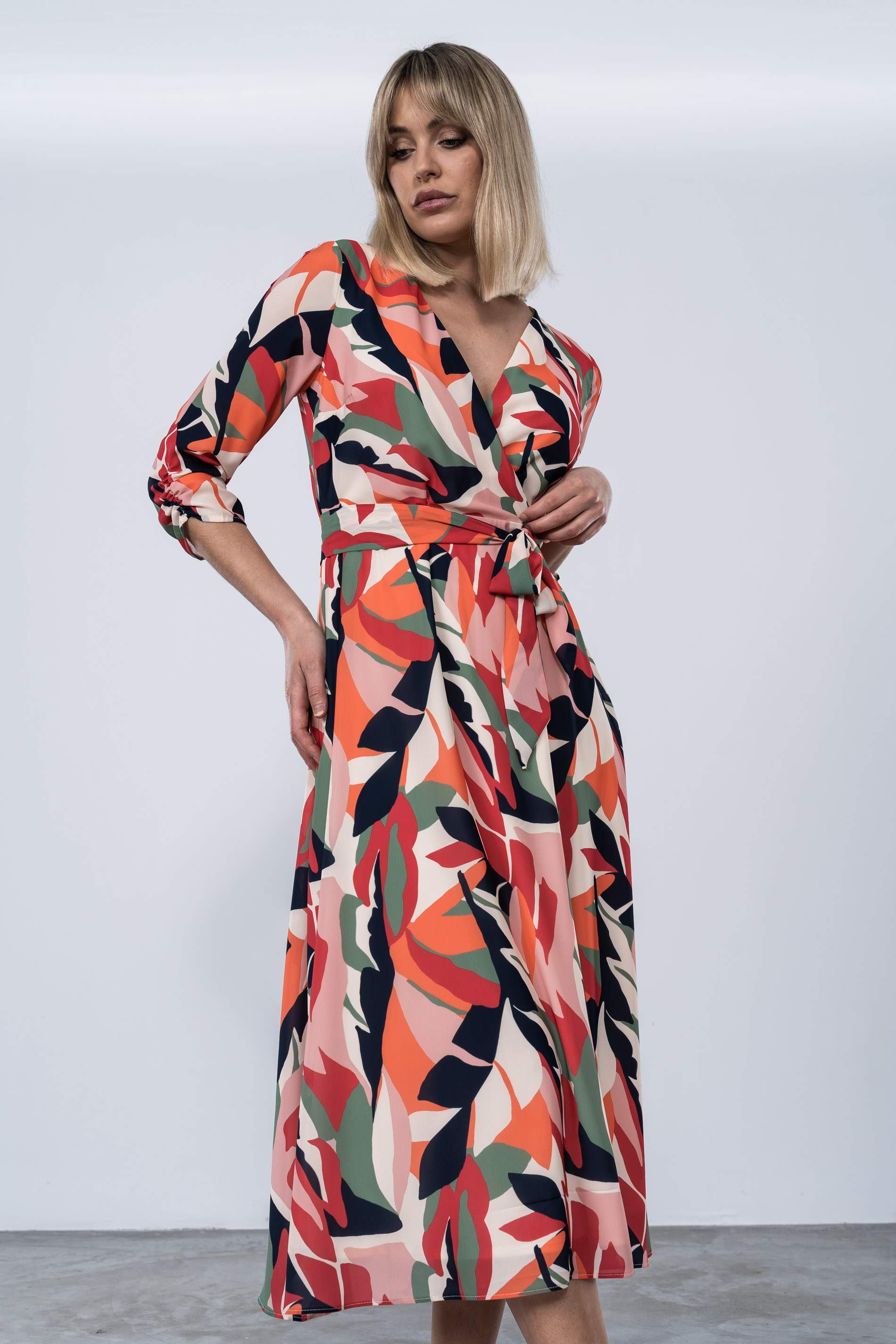 VESTIDO CRUZADO FLORAL