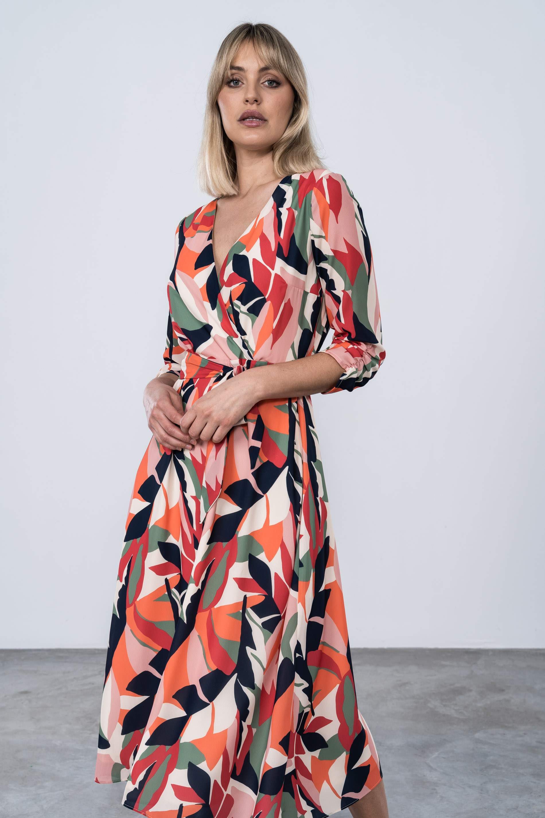 VESTIDO CRUZADO FLORAL