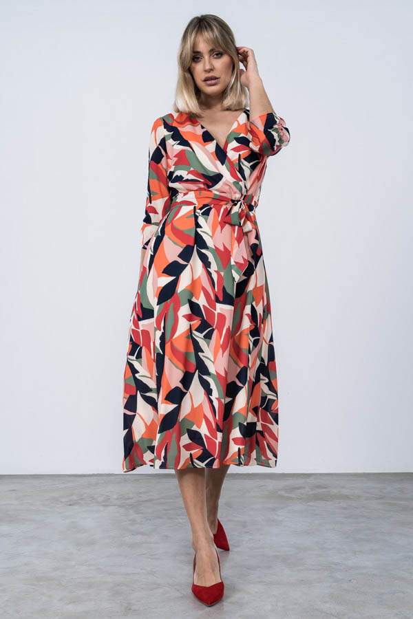 VESTIDO CRUZADO FLORAL
