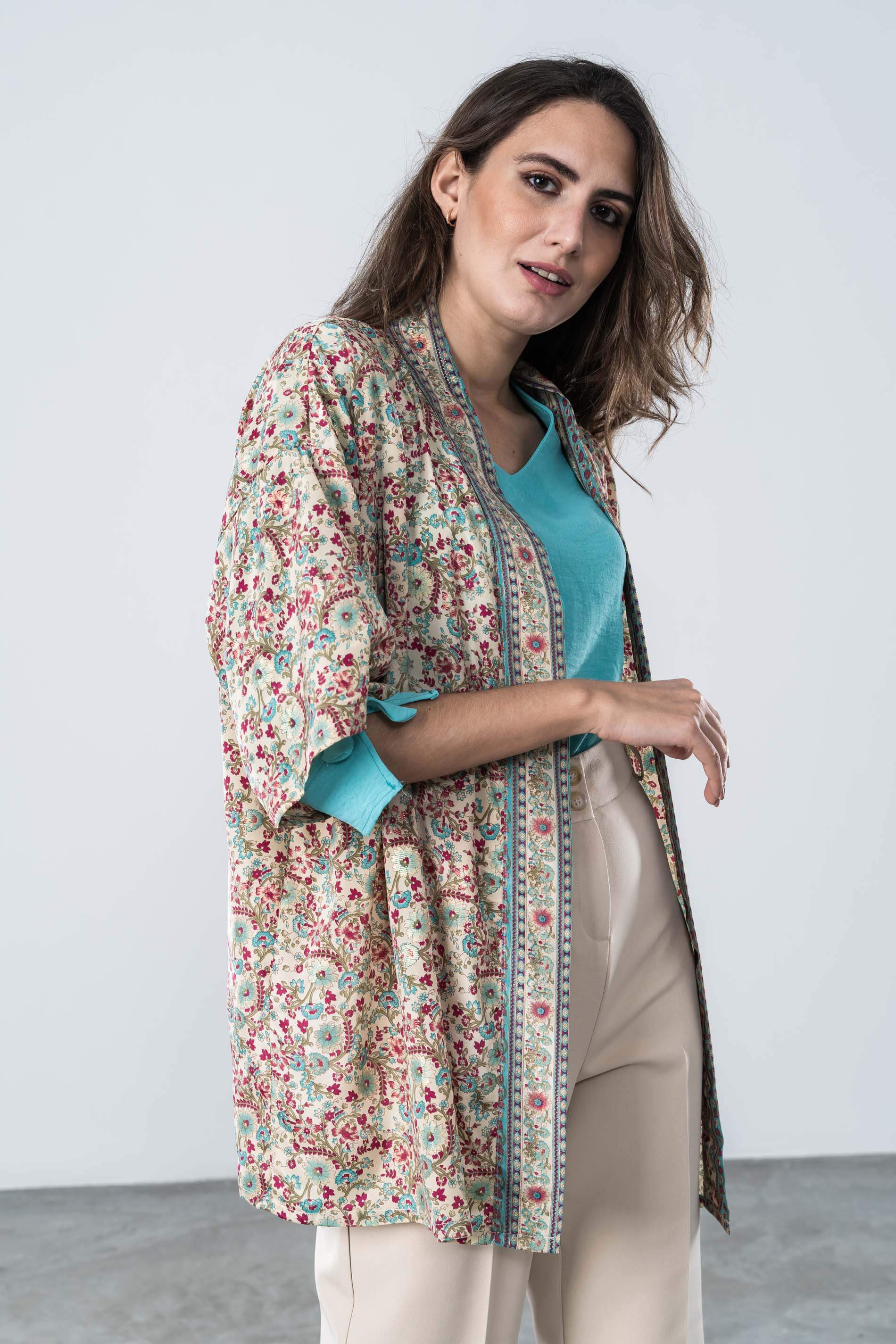 KIMONO ESTAMPADO SEDA