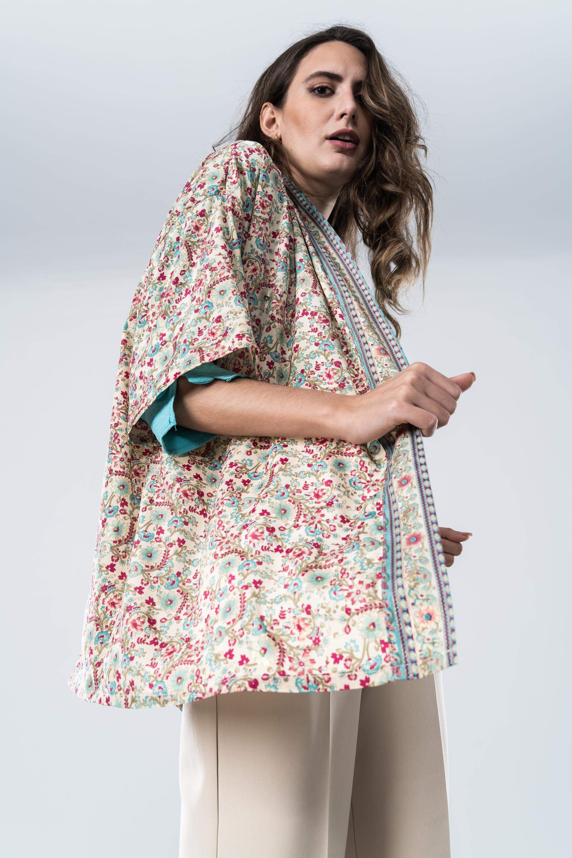 KIMONO ESTAMPADO SEDA