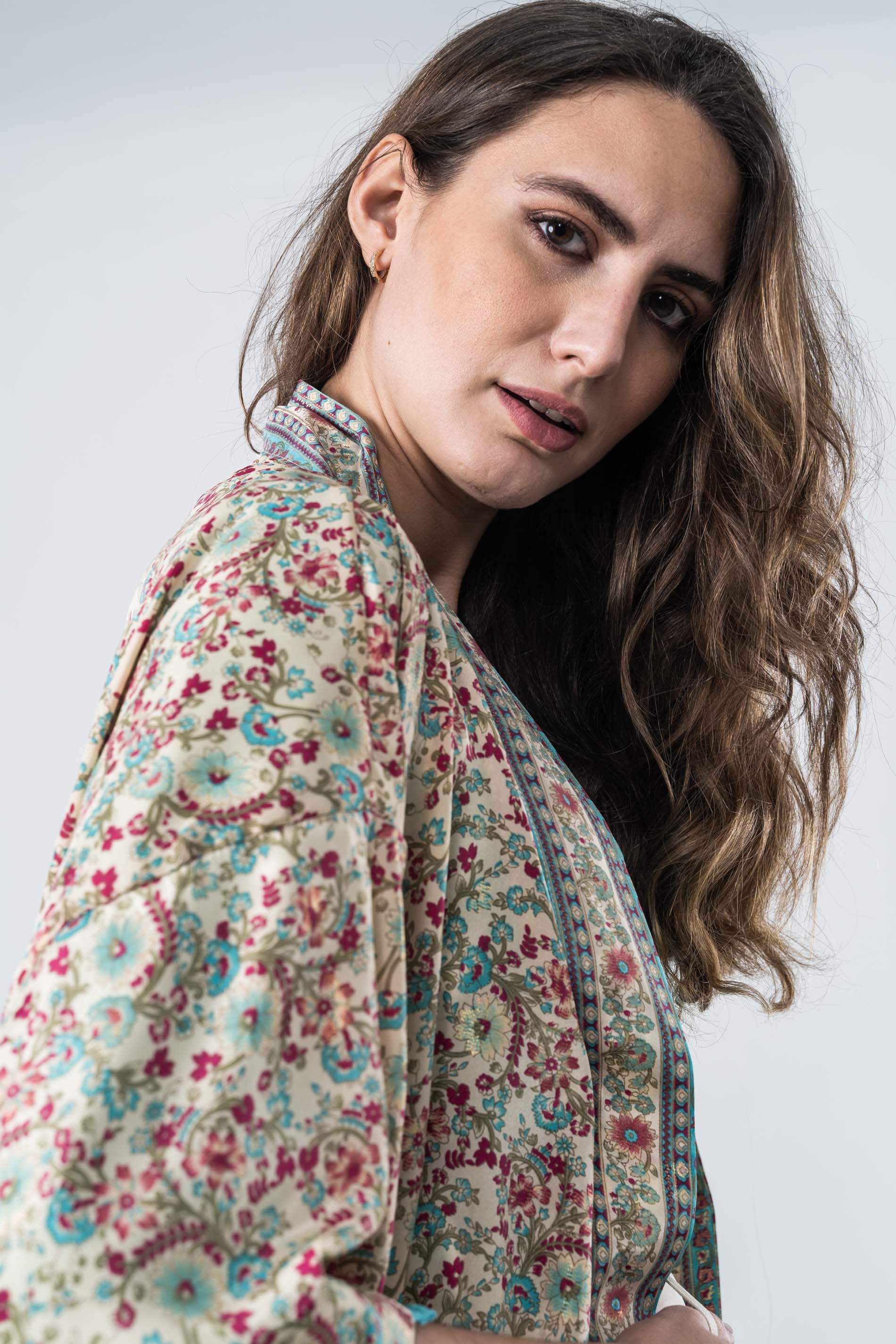 KIMONO ESTAMPADO SEDA