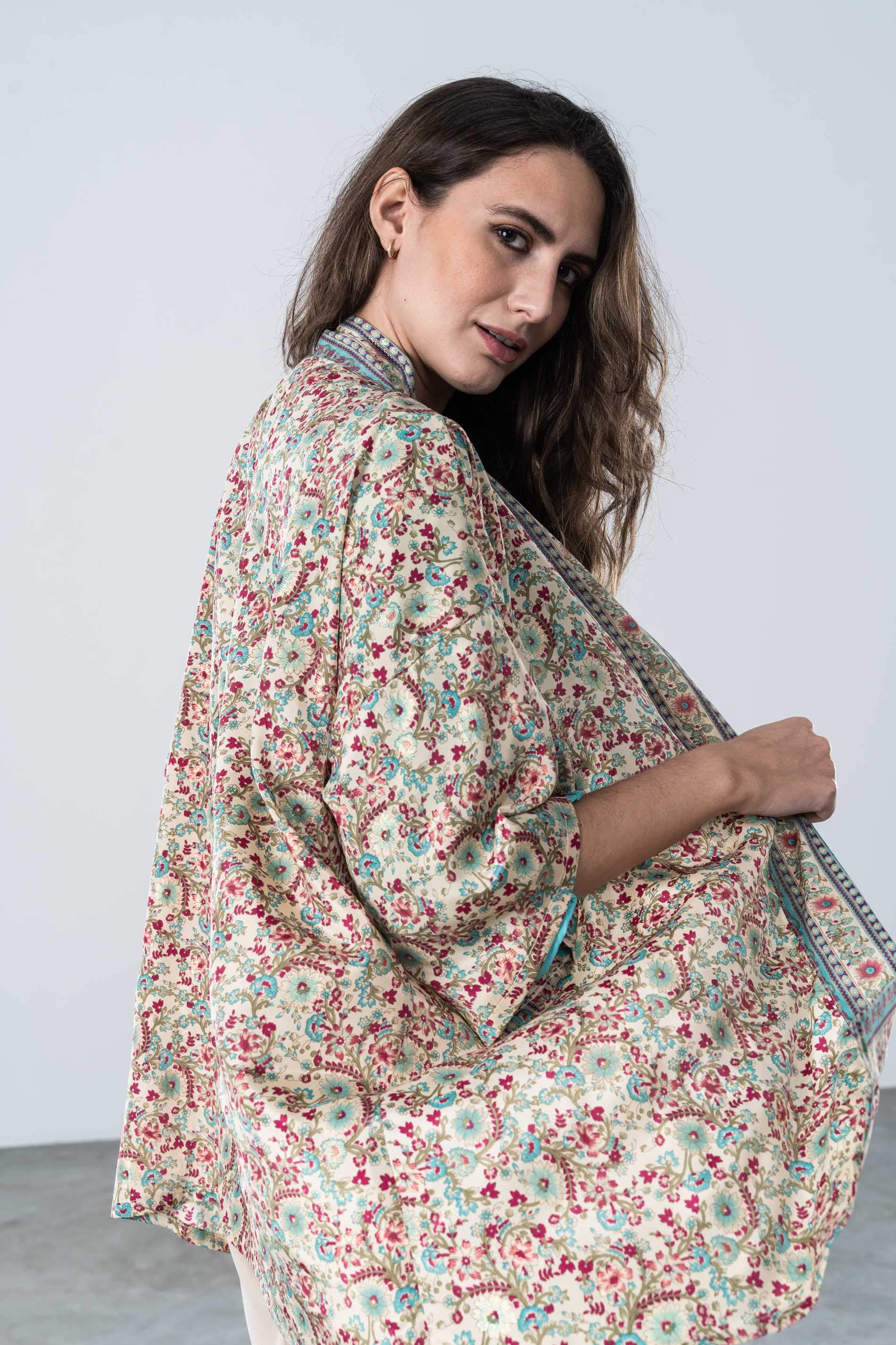 KIMONO ESTAMPADO SEDA