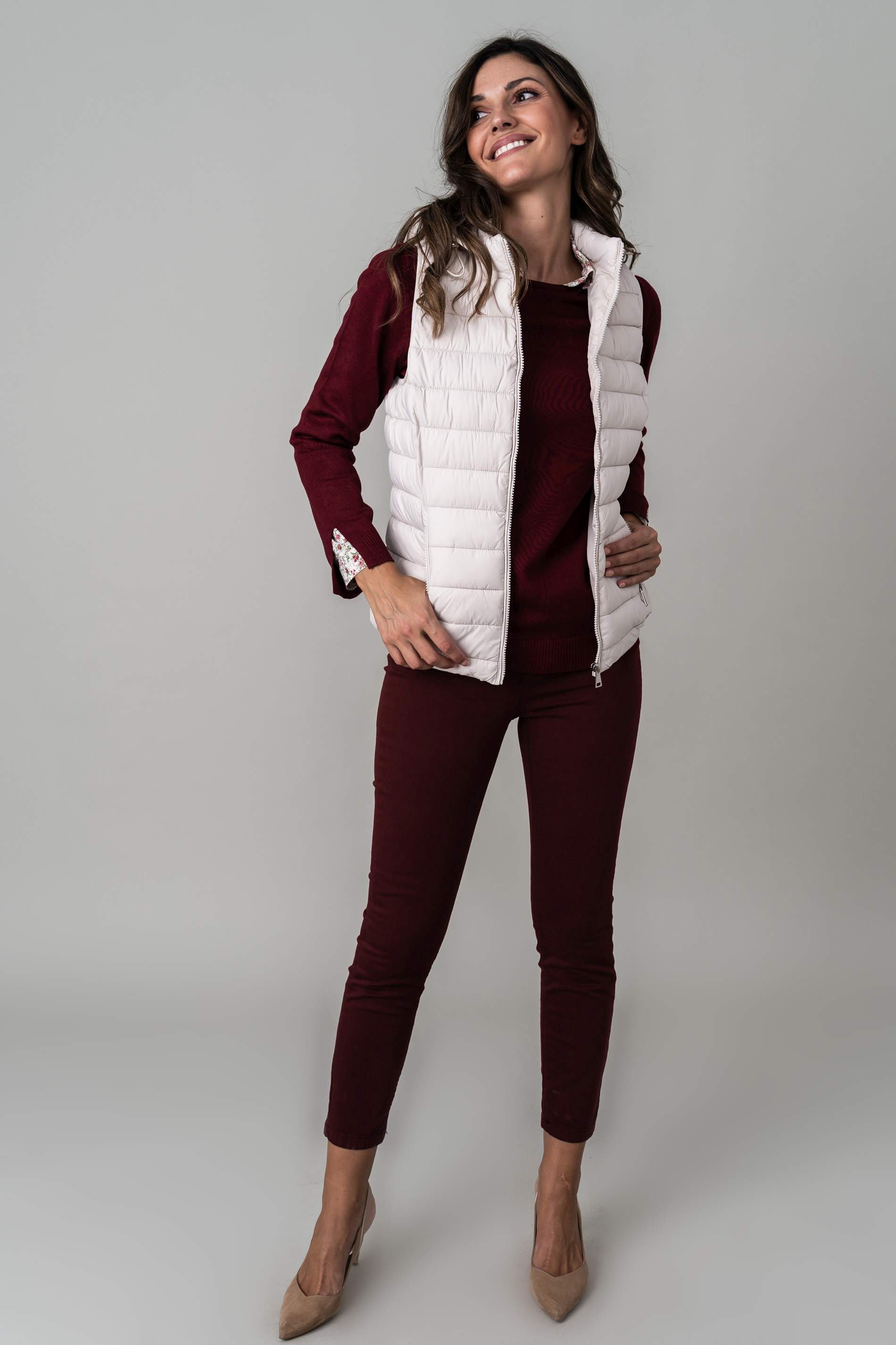 Pantaloni Premaman Olamao A Gamba Larga - Cintura Regolabile, Comodi E Alla Moda, In Nylon Elastico - Foto 6