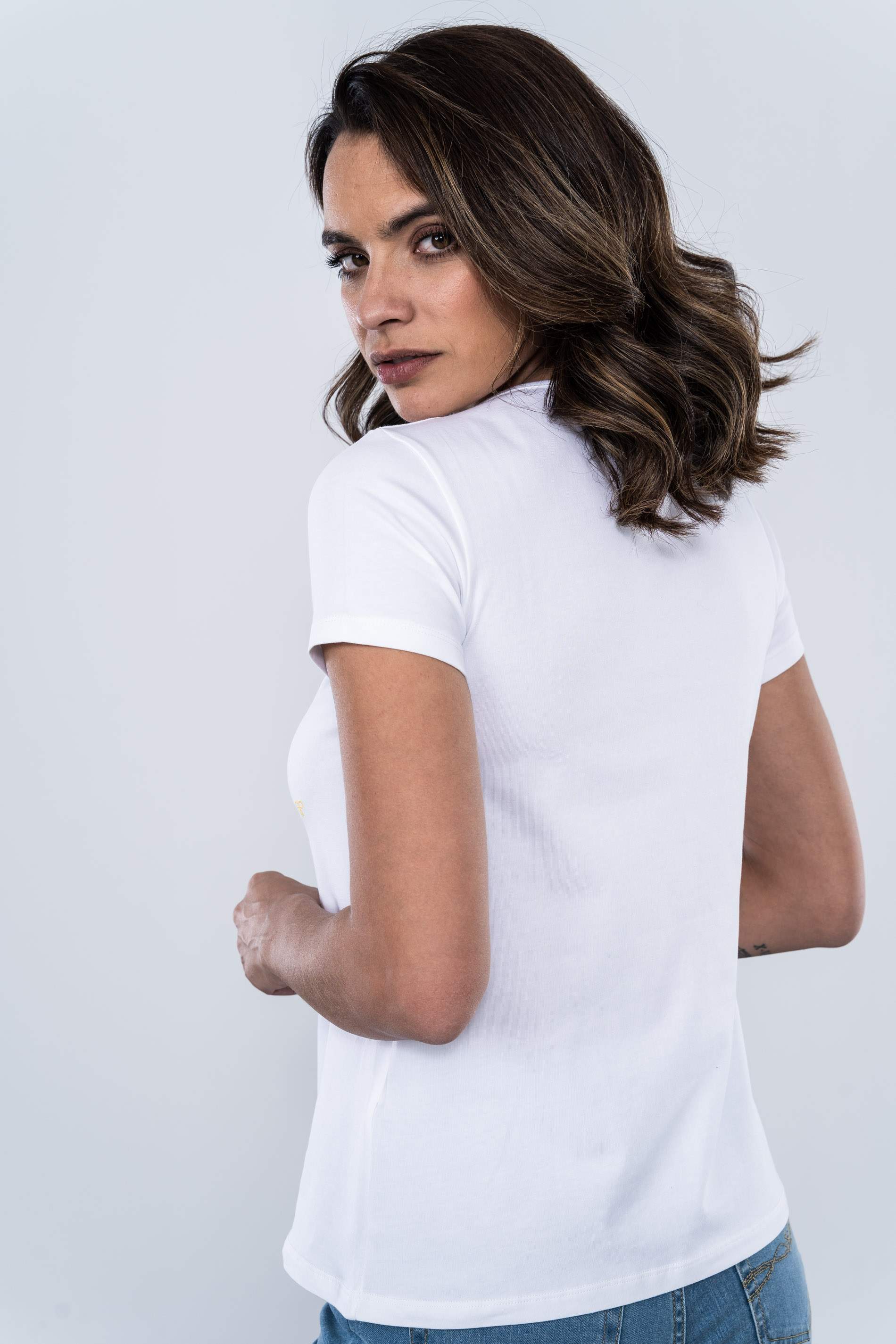CAMISETA LACITOS BORDADA BLANCA