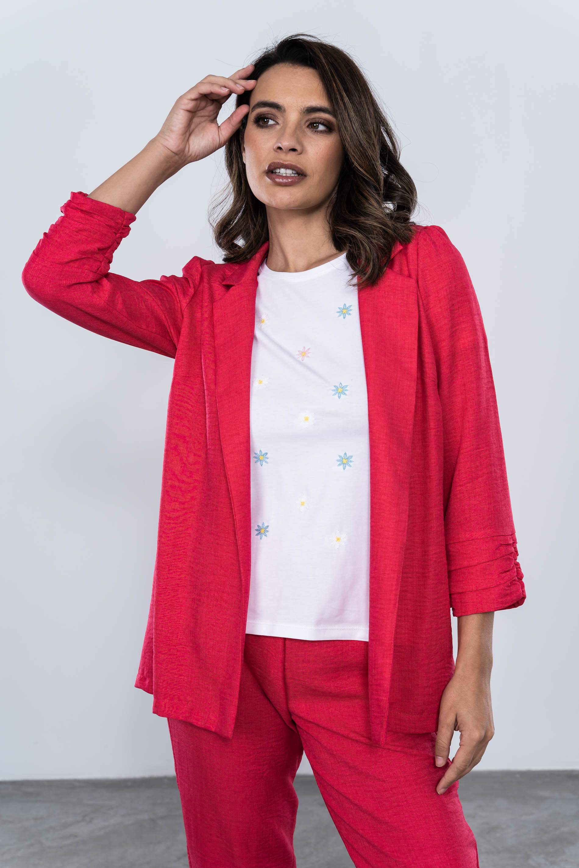 CAMISETA MARGARITAS BORDADAS