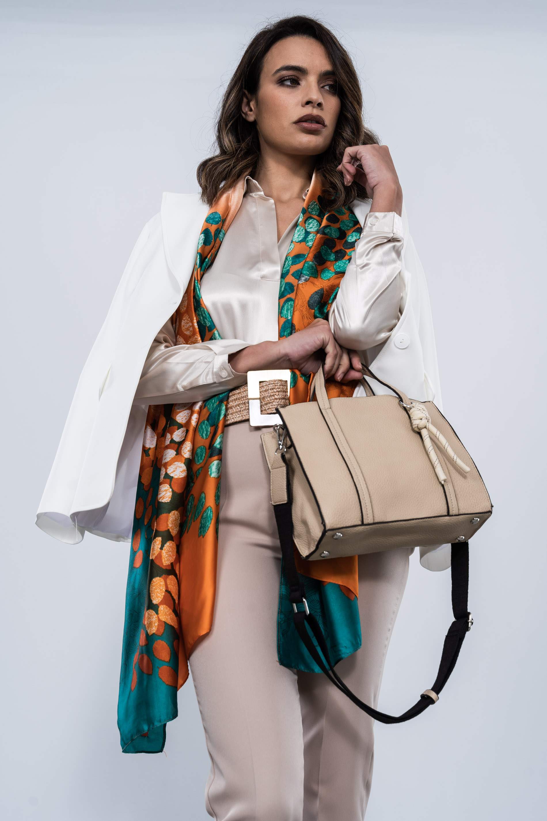 BOLSO DOBLE ASA BEIGE