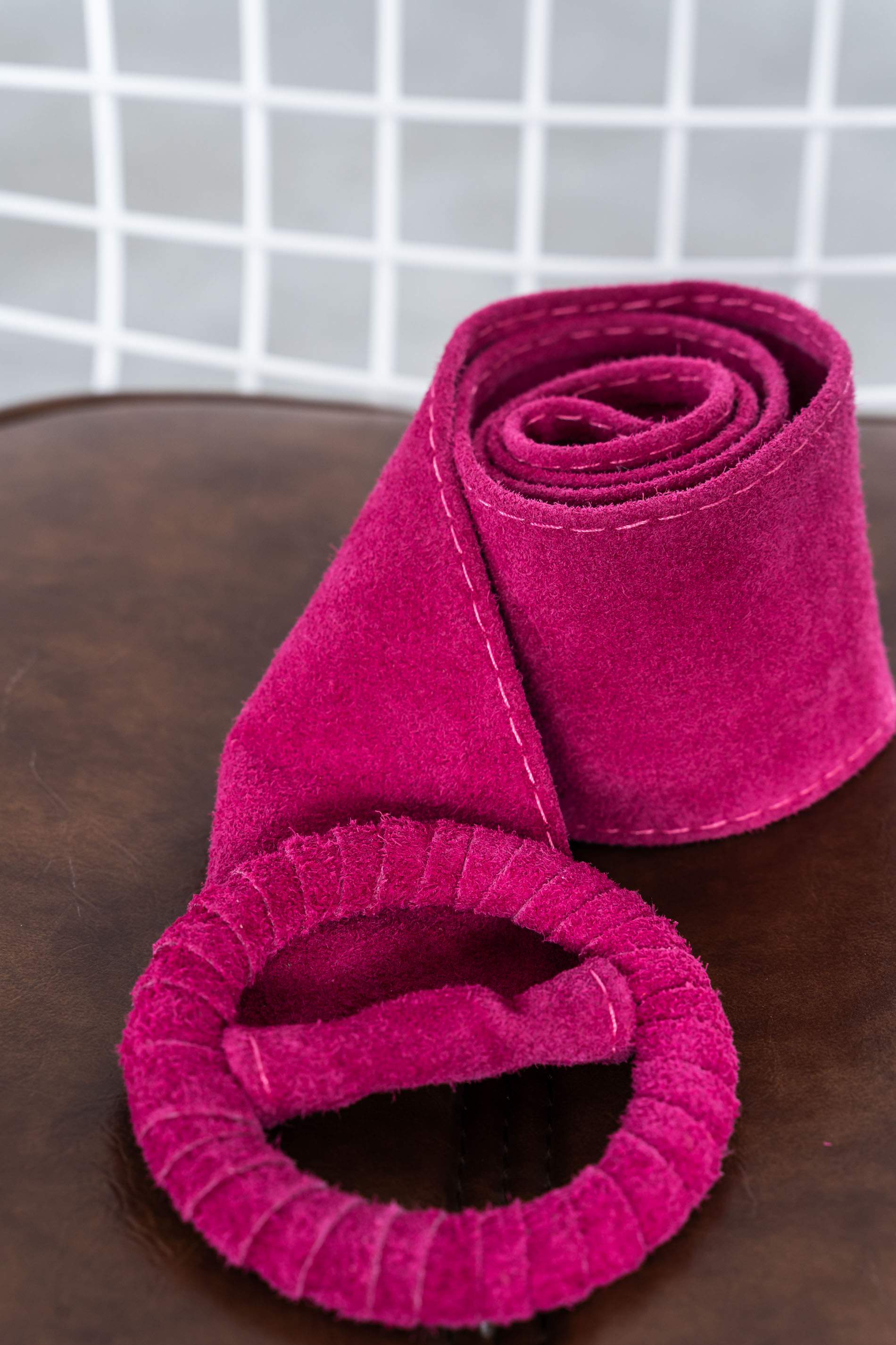CINTURON EFECTO ANTE FUCSIA