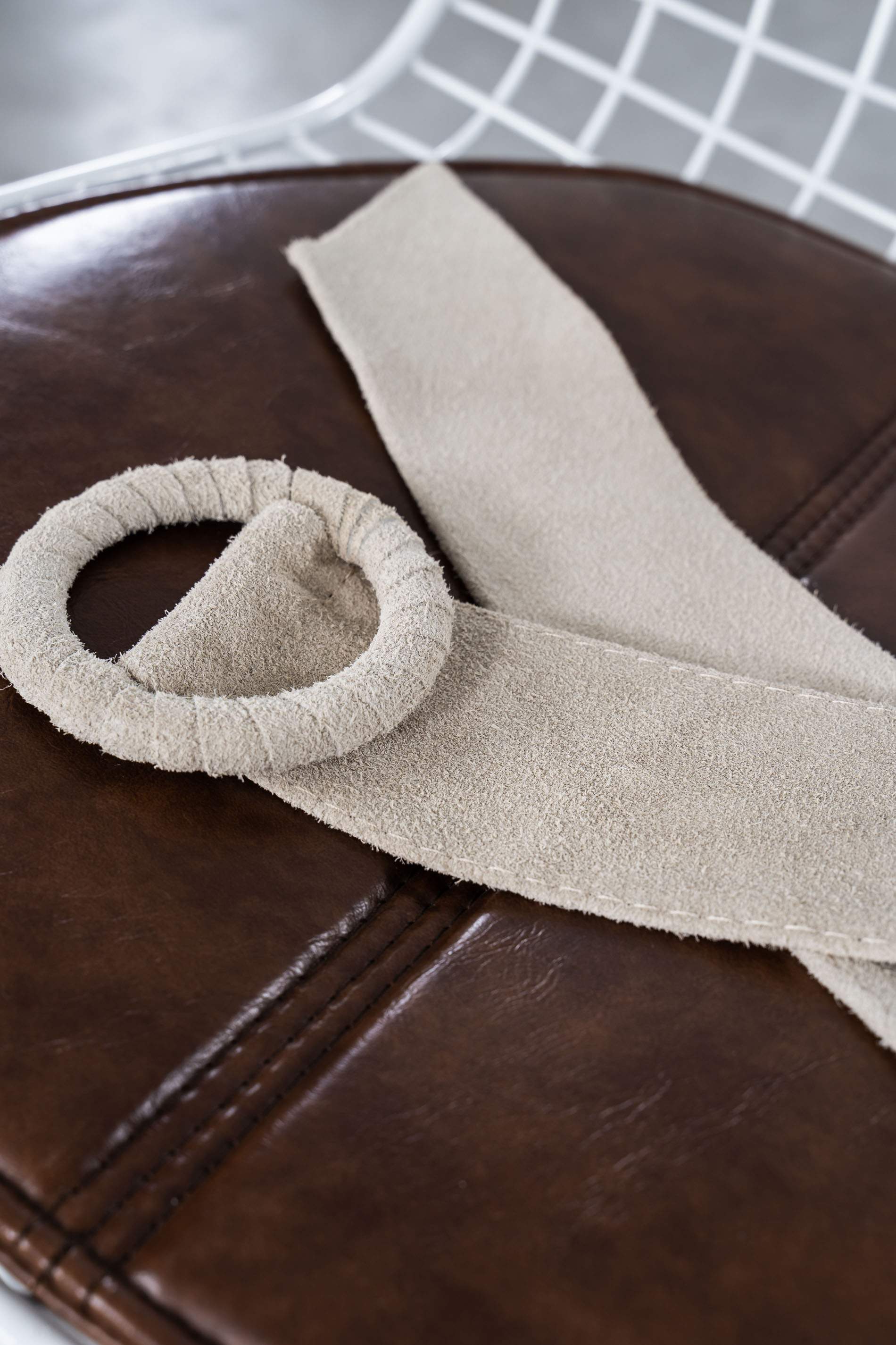 CINTURON EFECTO ANTE BEIGE