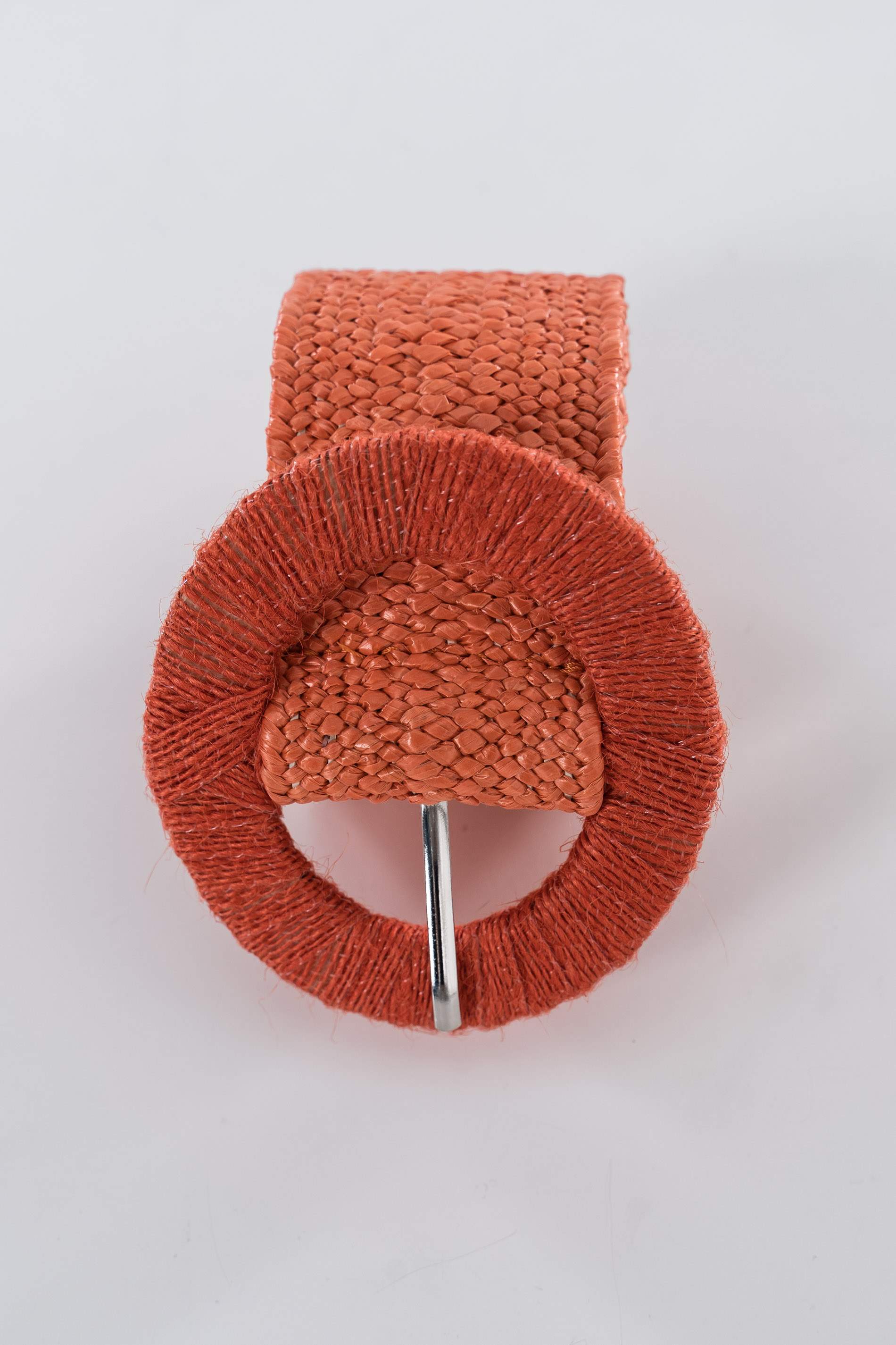 CINTURON HEBILLA RAFIA NARANJA