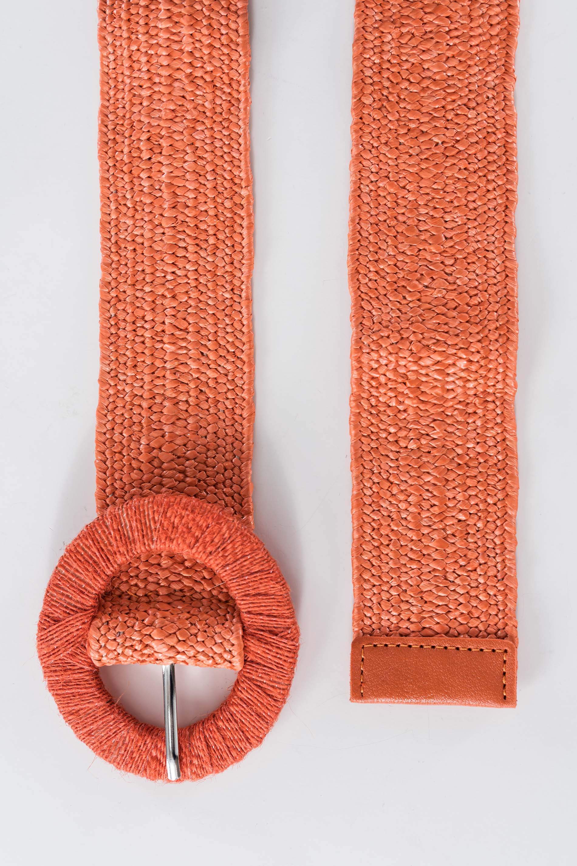 CINTURON HEBILLA RAFIA NARANJA