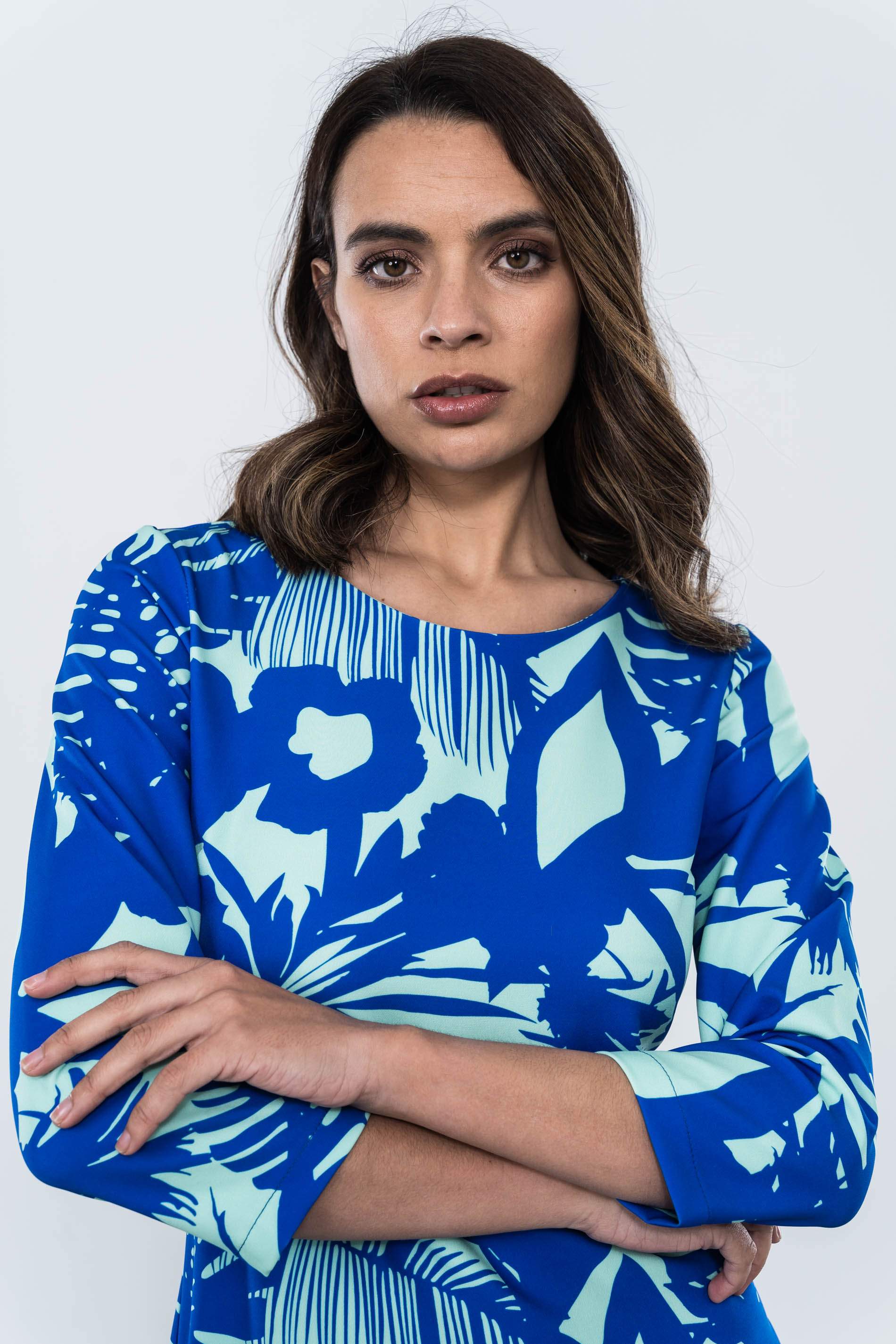 VESTIDO RECTO HOJAS