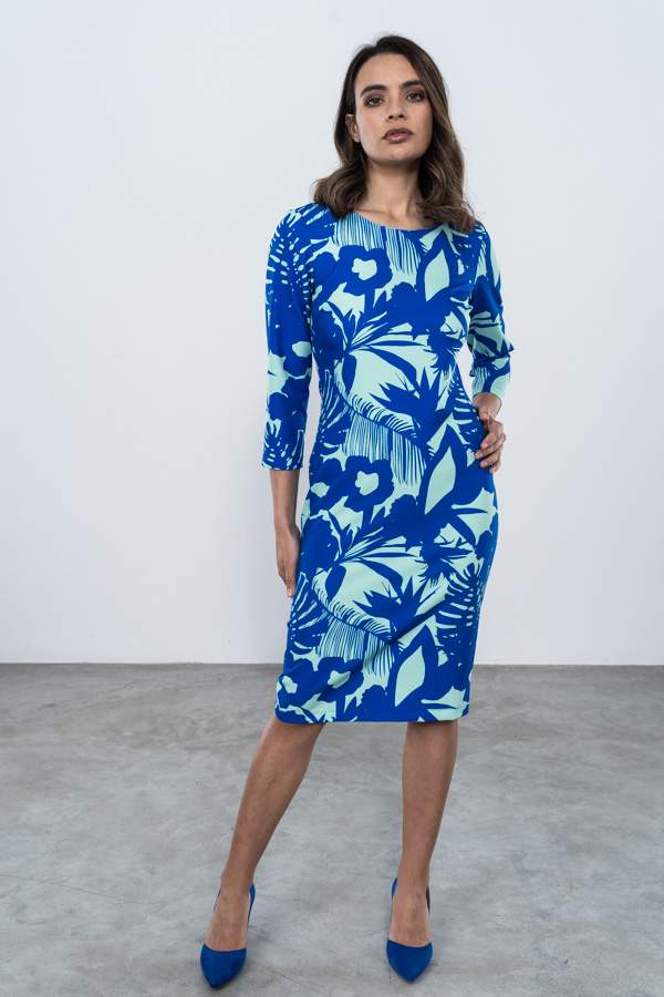 VESTIDO RECTO HOJAS