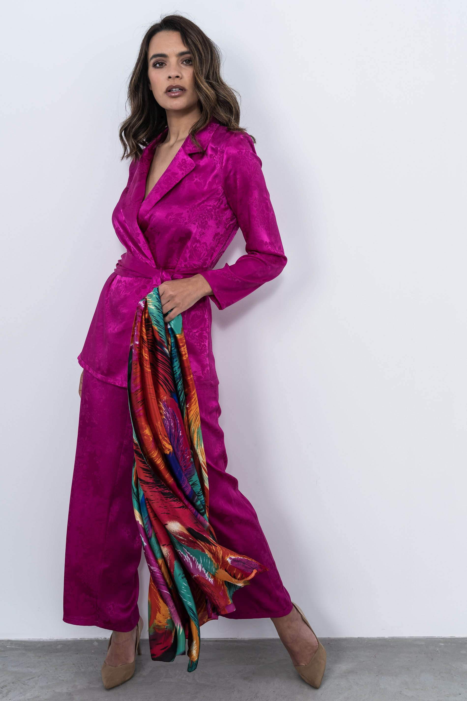 PANTALON SATINADO JACQUARD