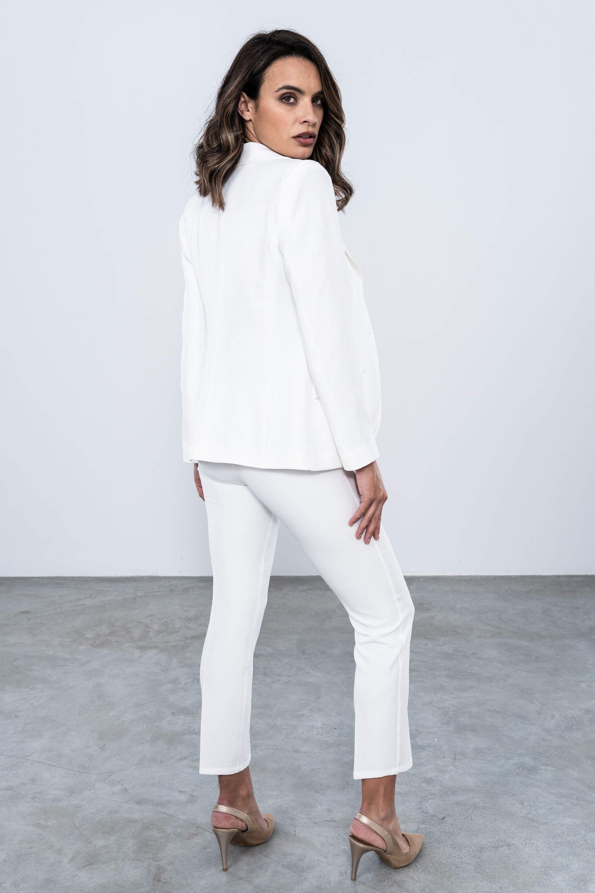 PANTALON VESTIR GOMA CINTURA BLANCO