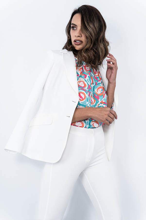 PANTALON VESTIR GOMA CINTURA BLANCO