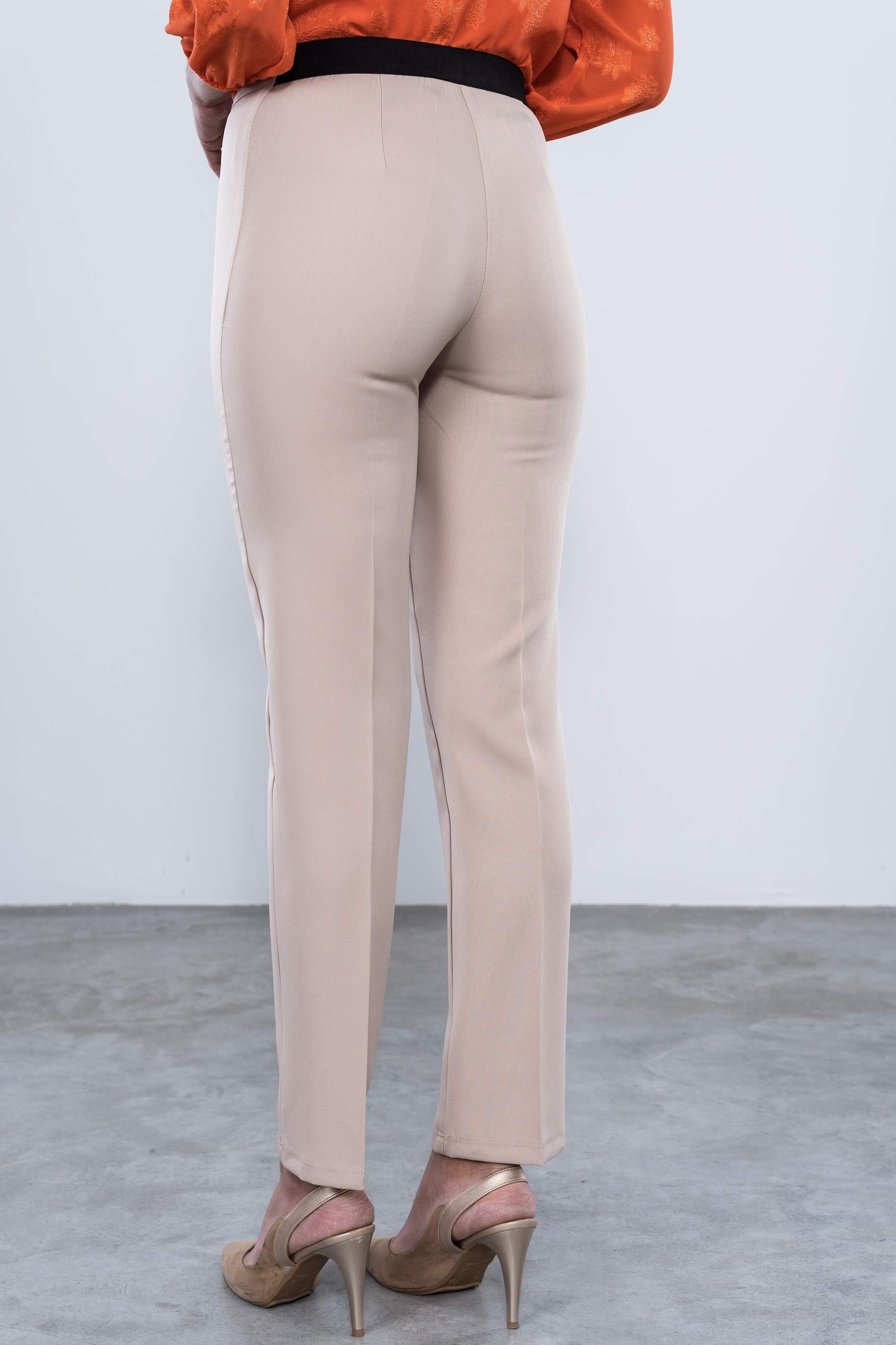 PANTALON VESTIR GOMA CINTURA BEIGE