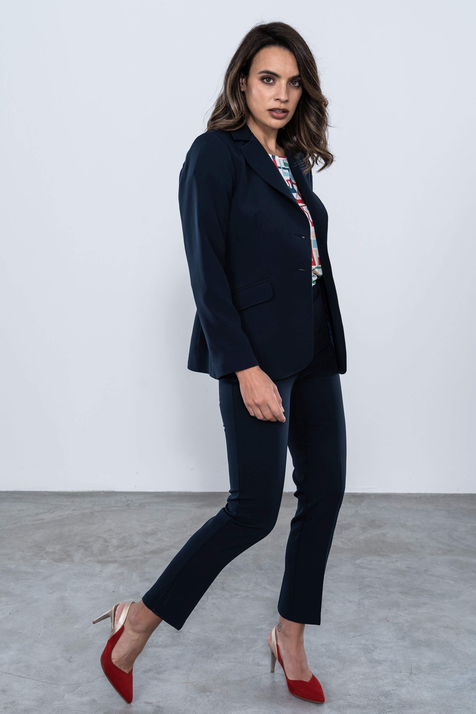PANTALON VESTIR GOMA CINTURA MARINO