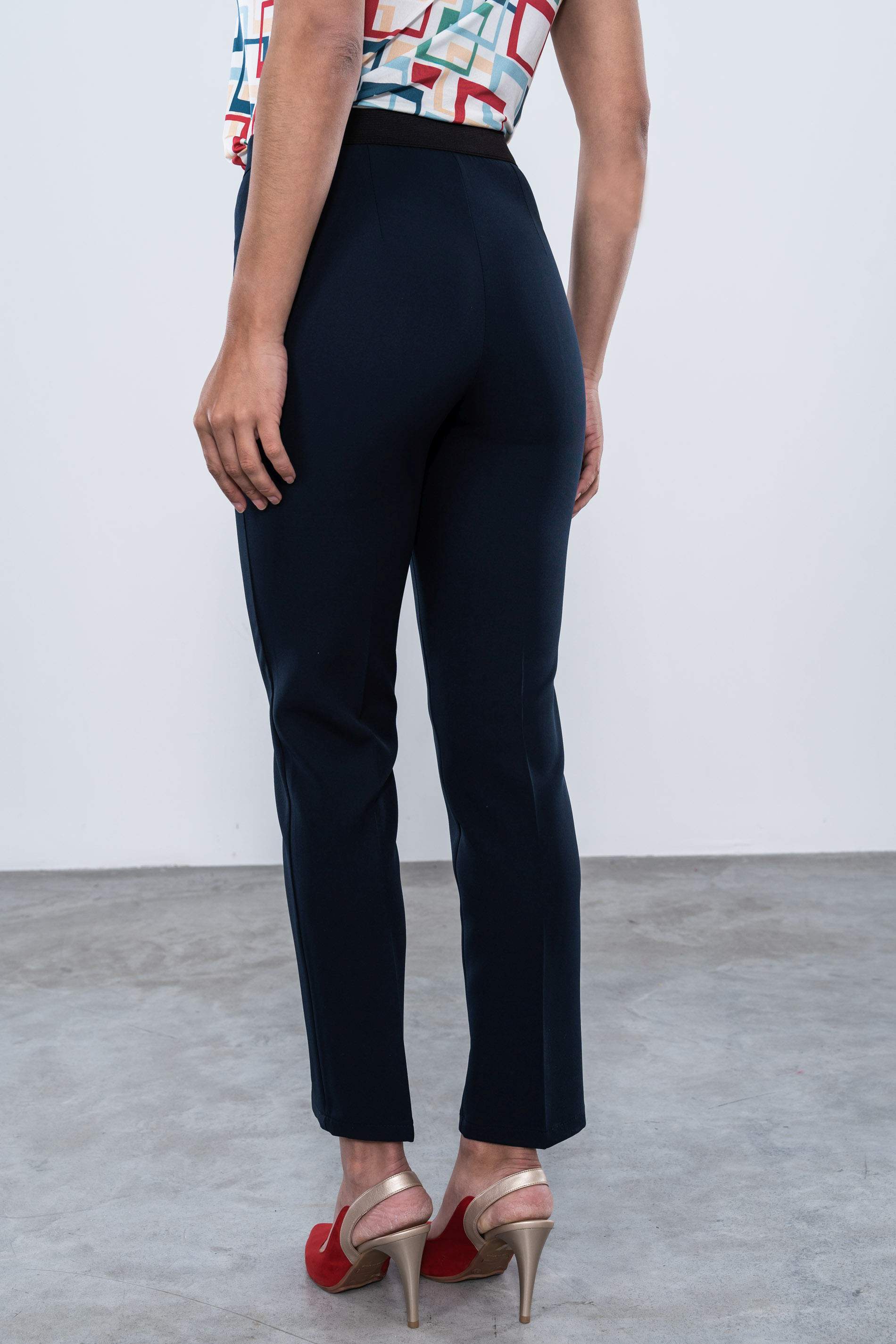PANTALON VESTIR GOMA CINTURA MARINO