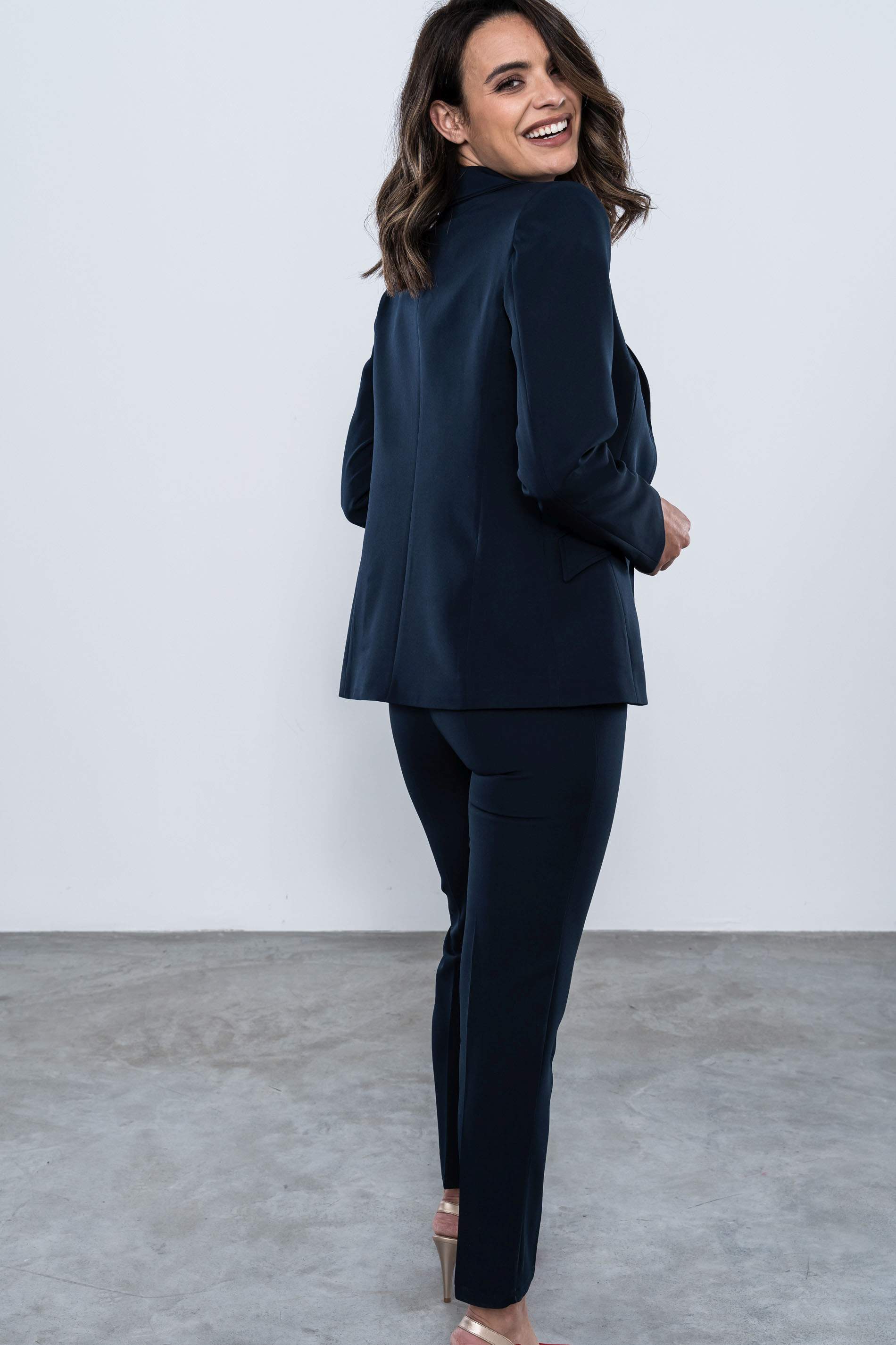 PANTALON VESTIR GOMA CINTURA MARINO