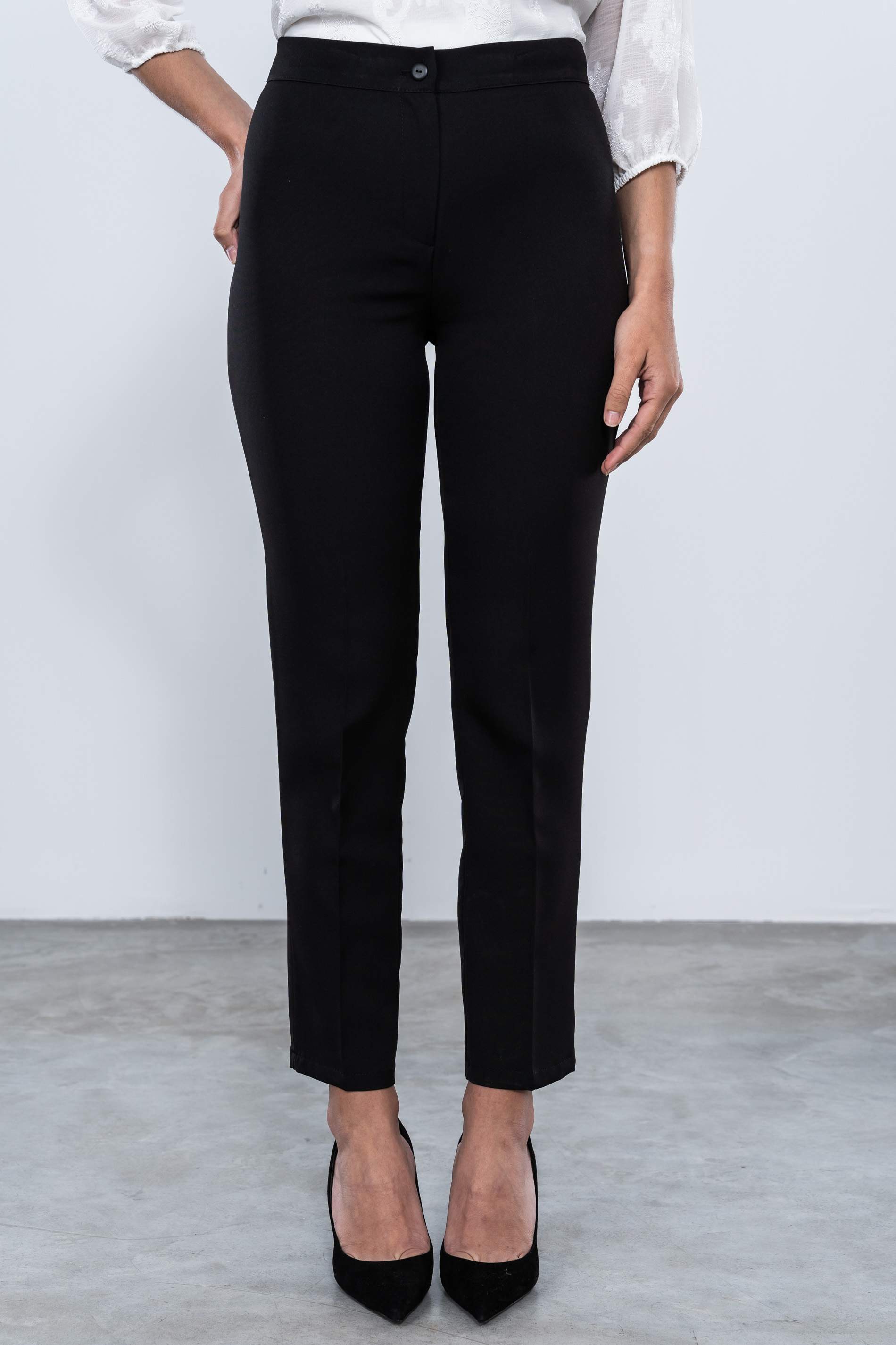 PANTALON VESTIR GOMA CINTURA NEGRO