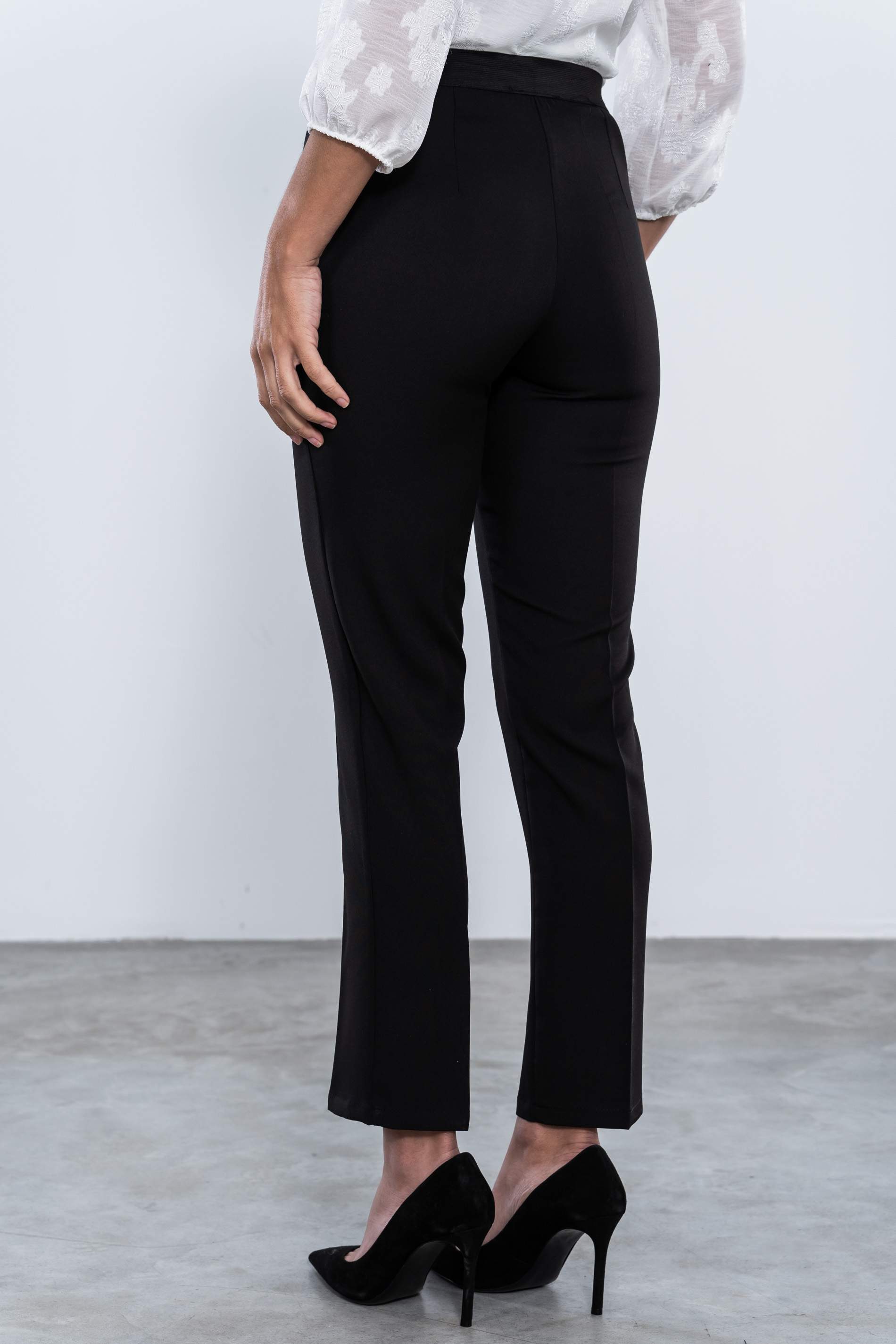 PANTALON VESTIR GOMA CINTURA NEGRO