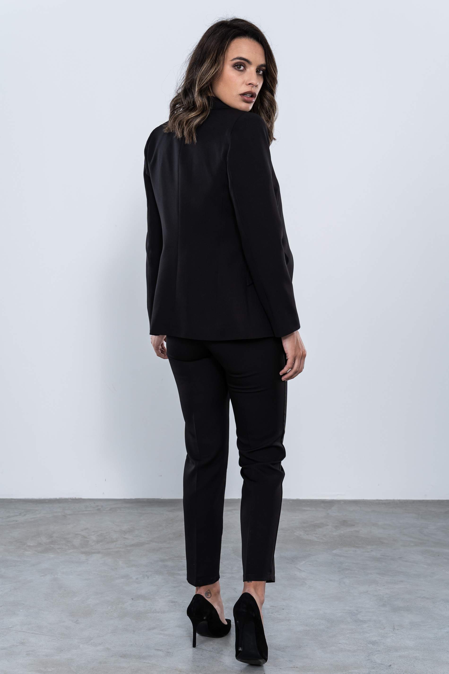 PANTALON VESTIR GOMA CINTURA NEGRO