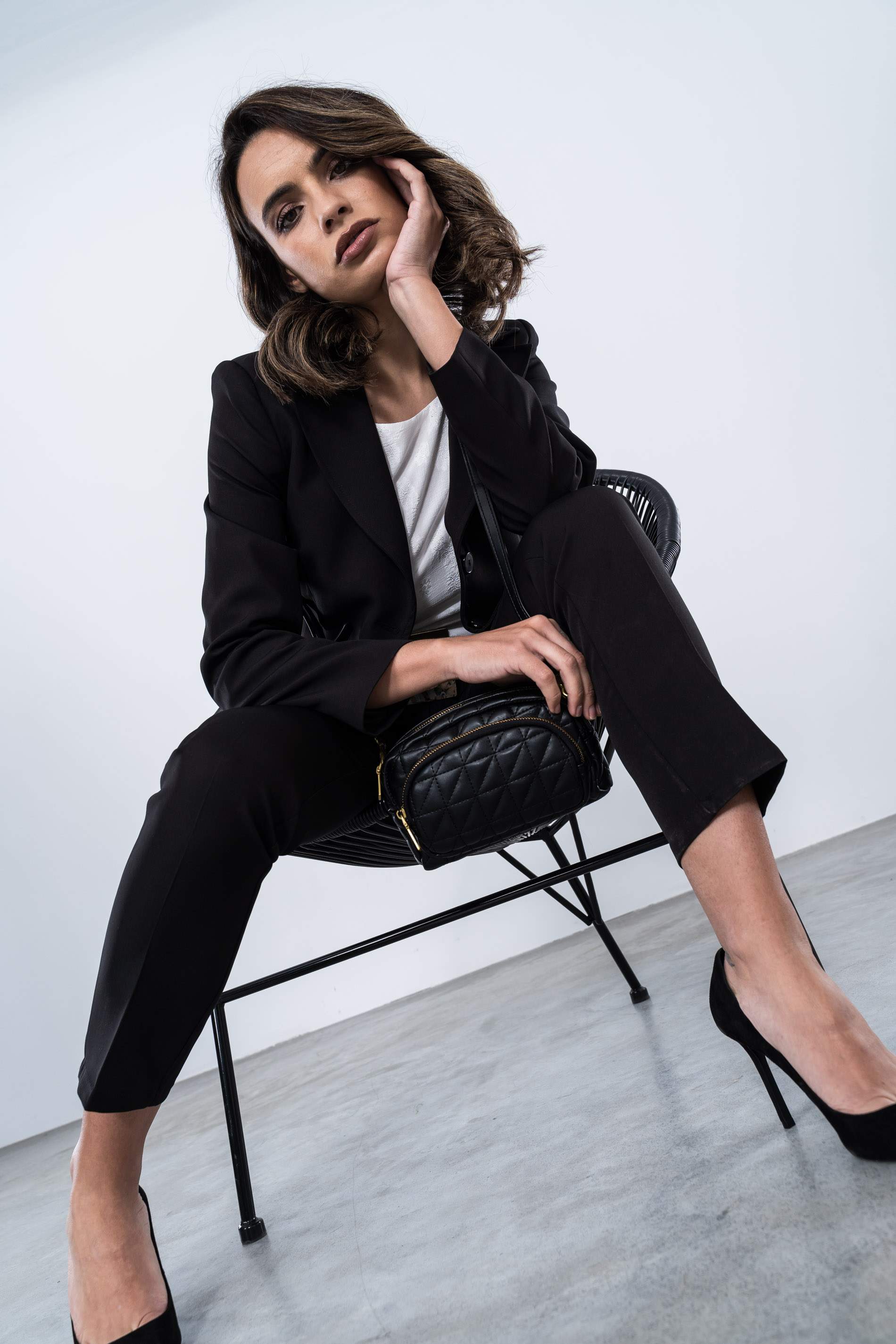 PANTALON VESTIR GOMA CINTURA NEGRO