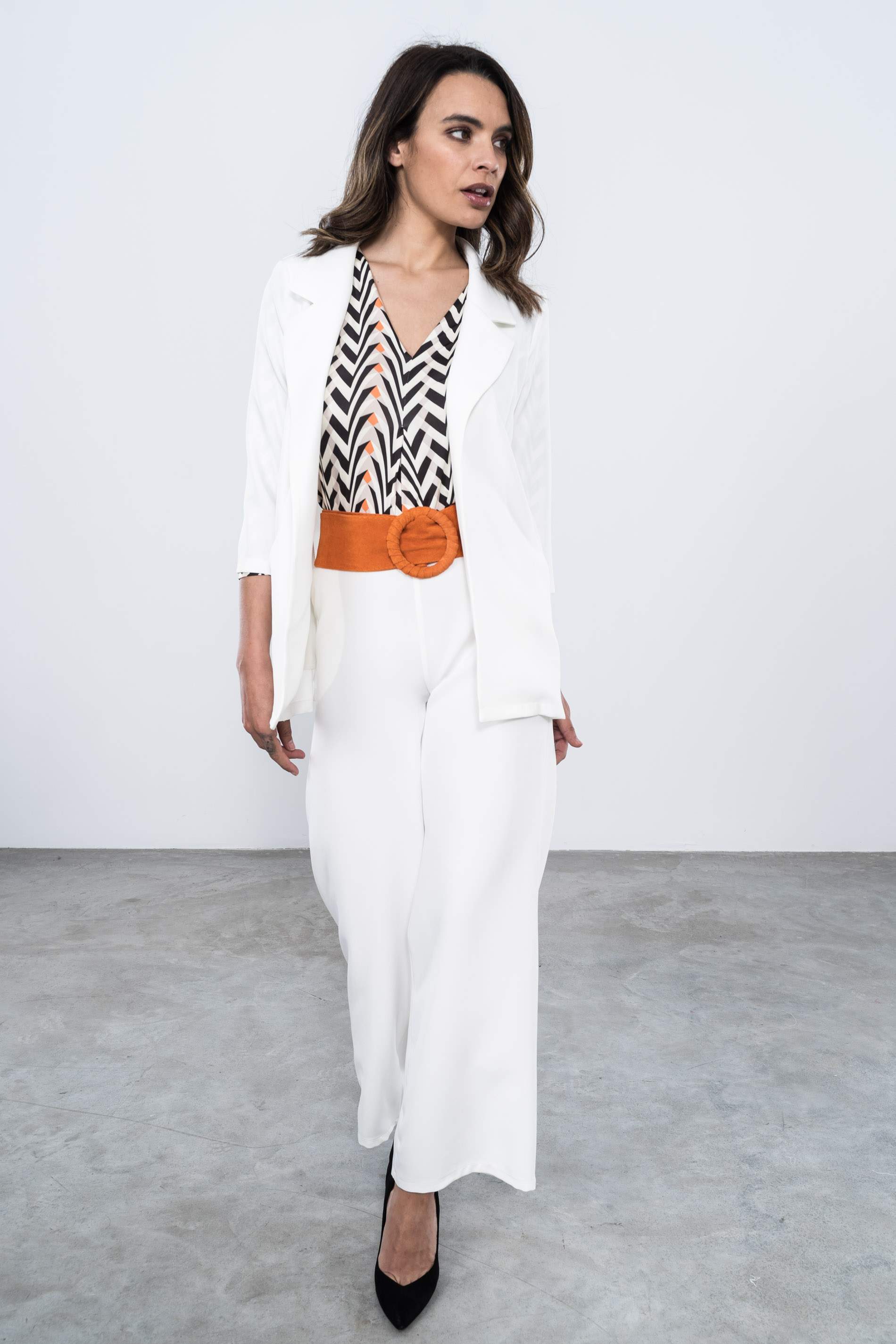 PANTALON VESTIR ANCHO BLANCO