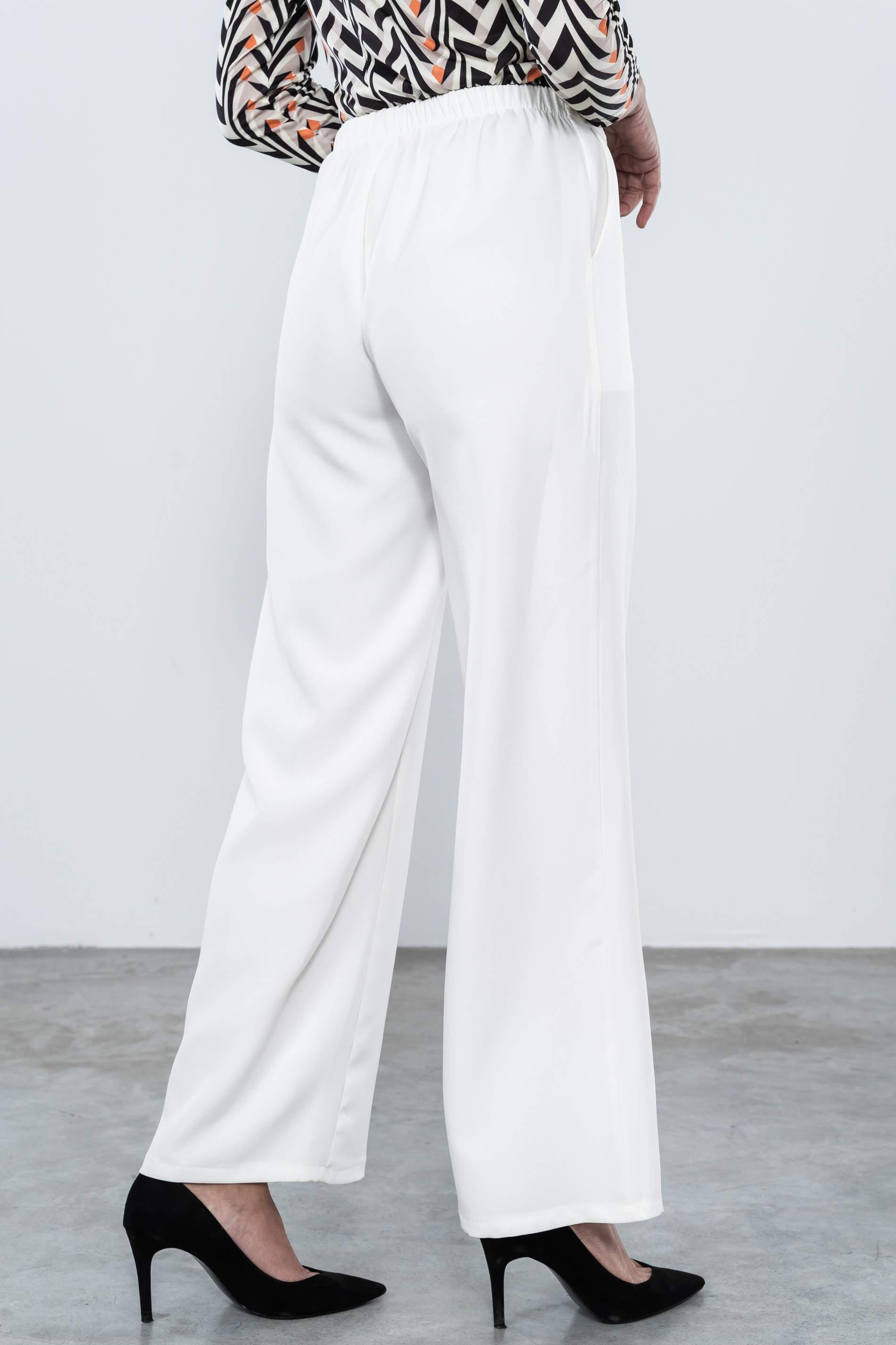 PANTALON VESTIR ANCHO BLANCO