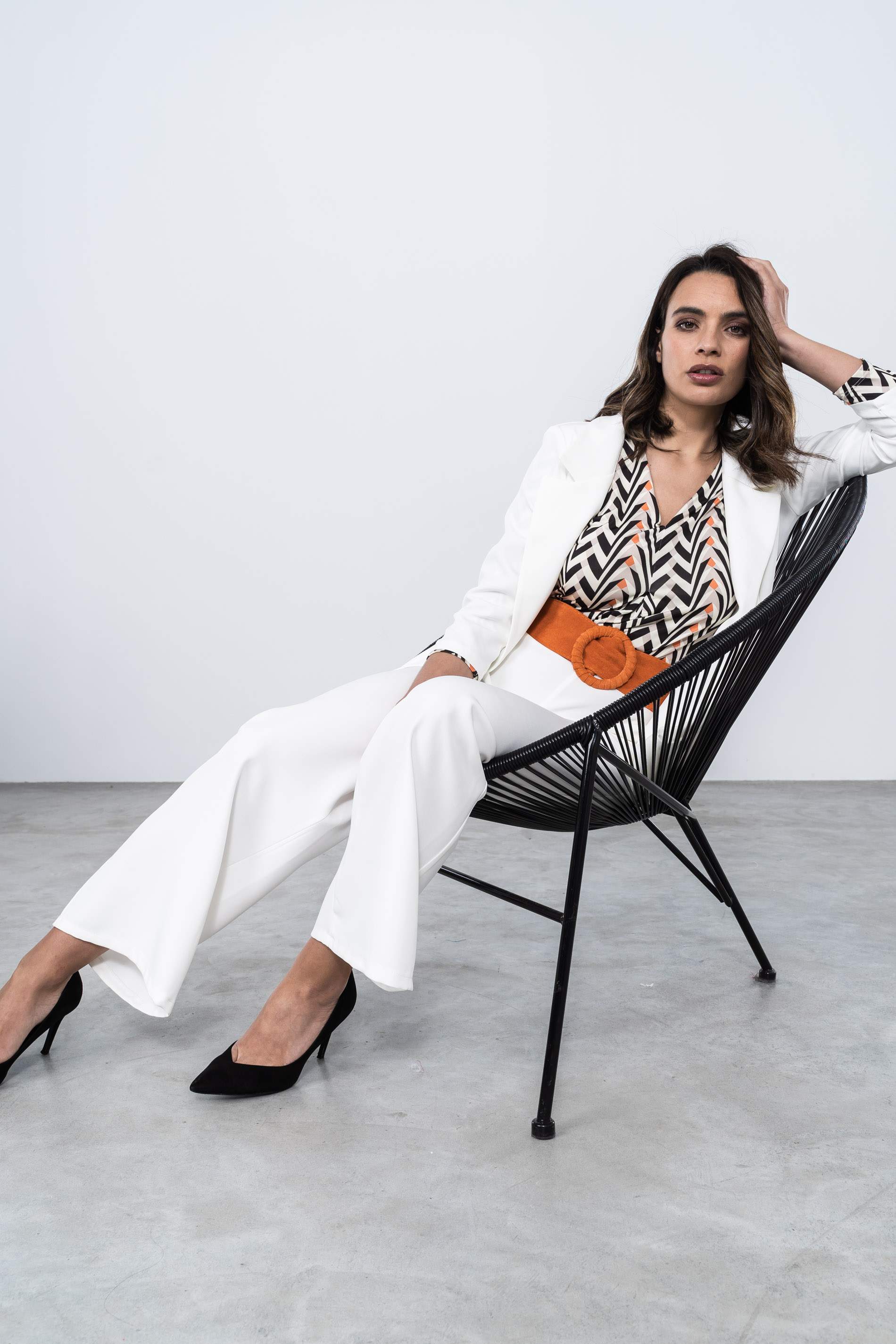 PANTALON VESTIR ANCHO BLANCO