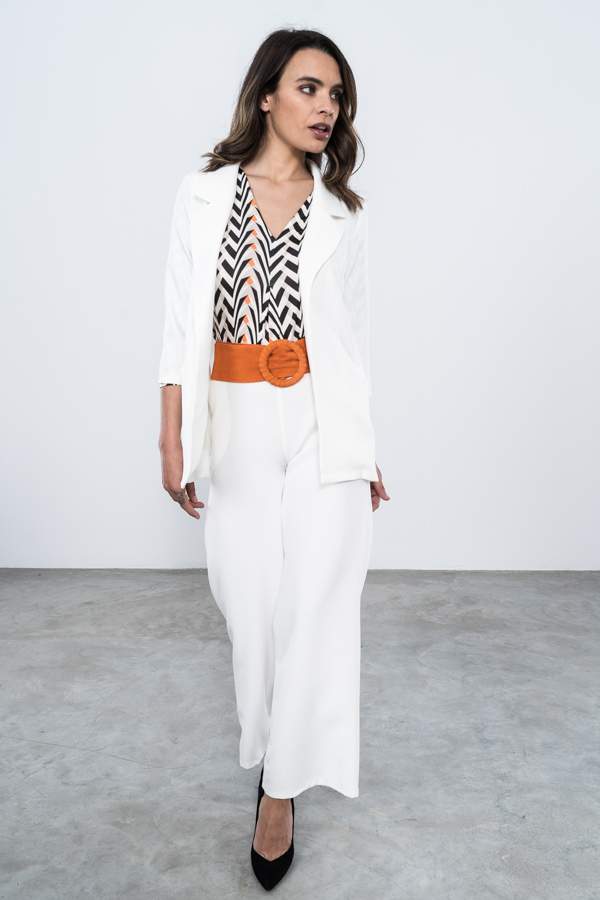 PANTALON VESTIR ANCHO BLANCO
