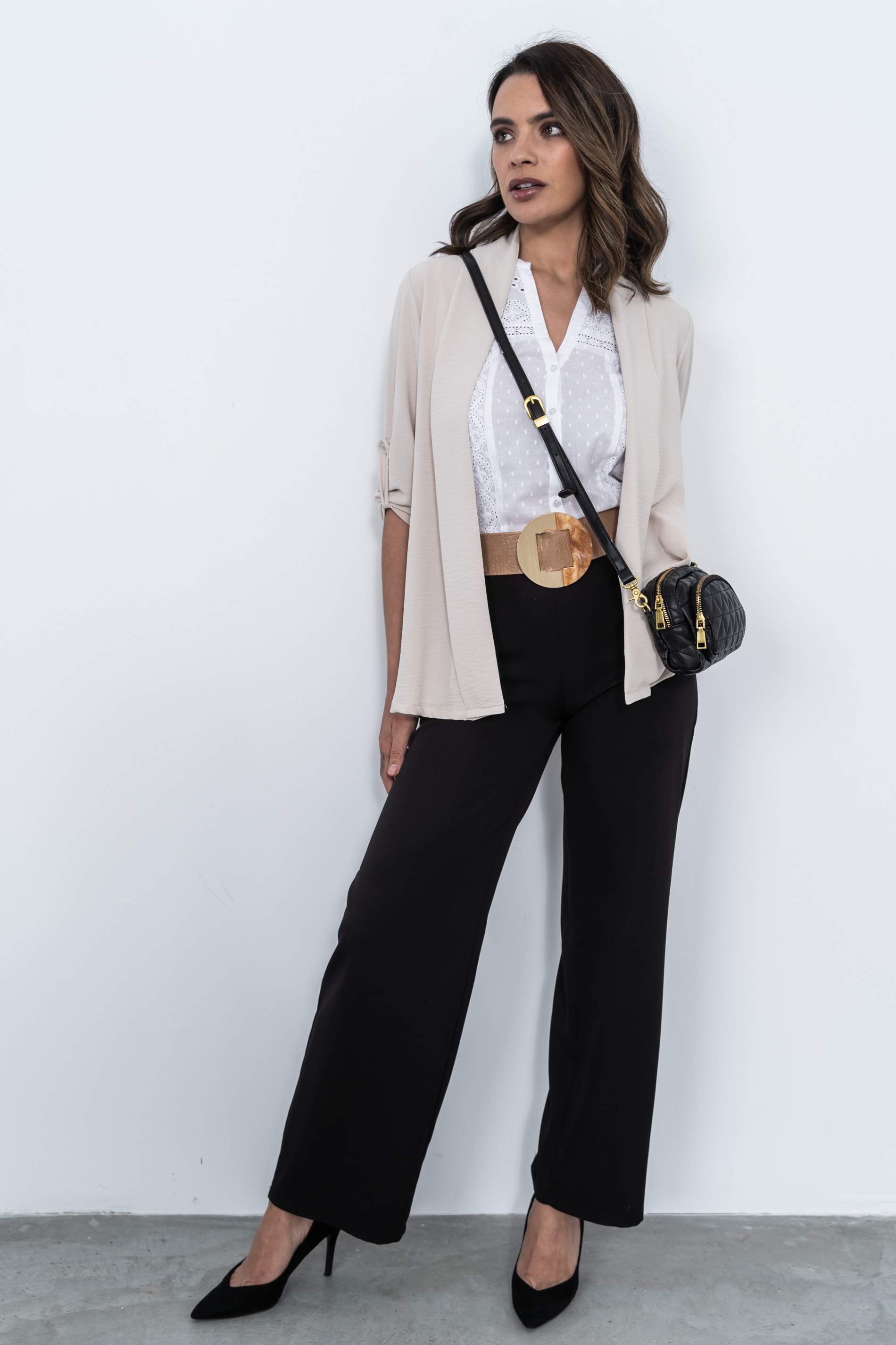 PANTALON VESTIR ANCHO NEGRO