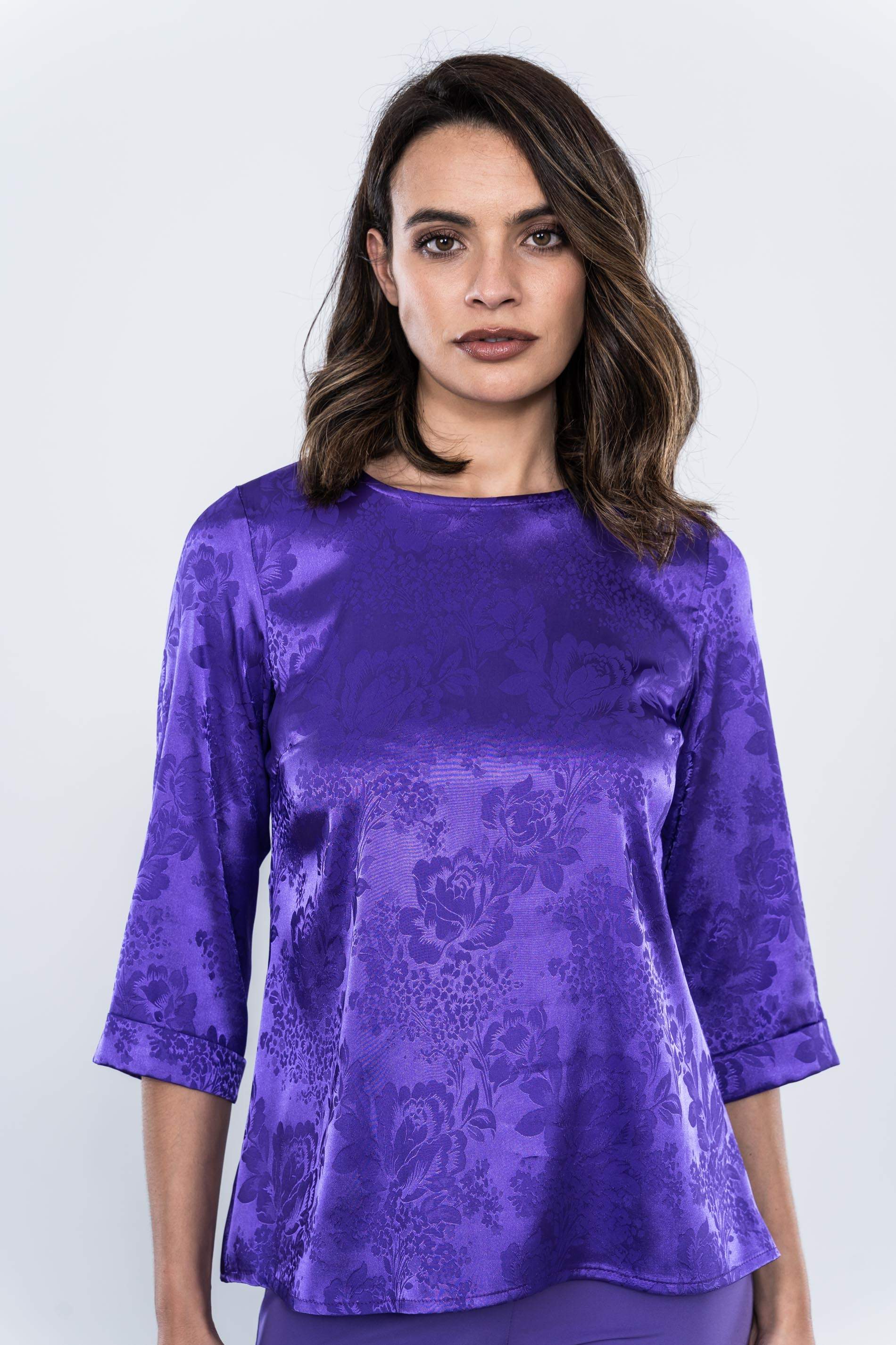 BLUSA SATINADA JACQUARD