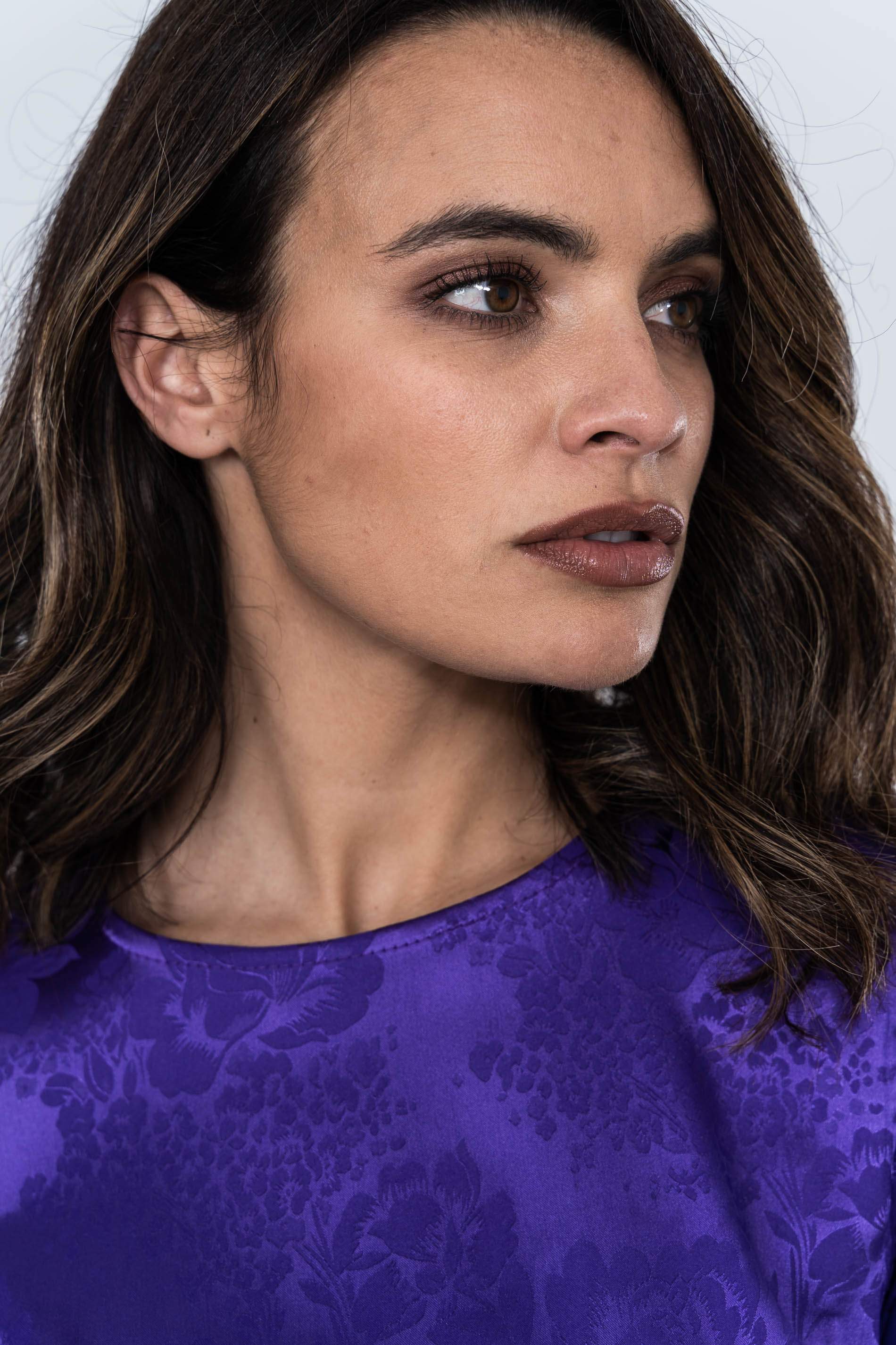 BLUSA SATINADA JACQUARD