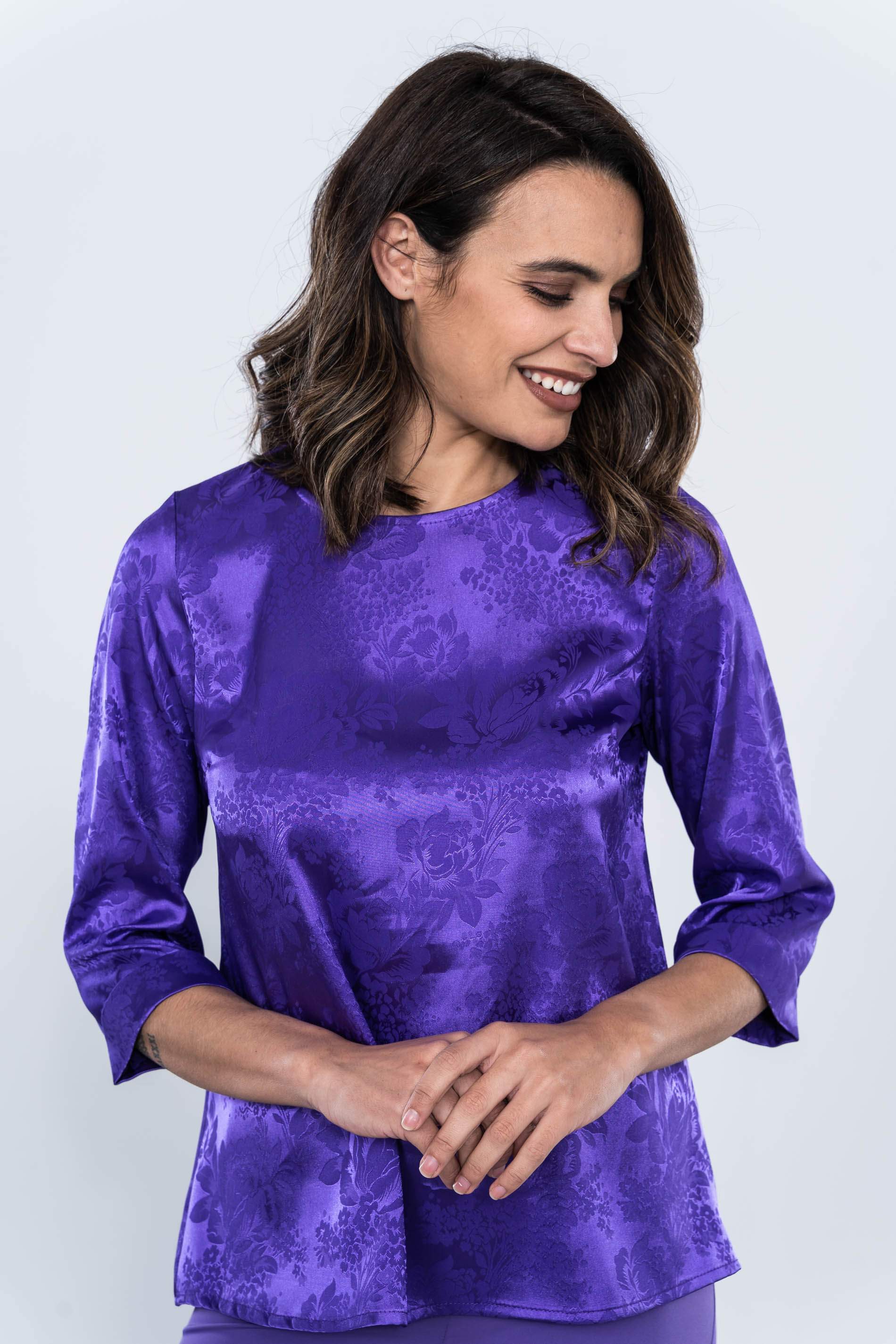 BLUSA SATINADA JACQUARD