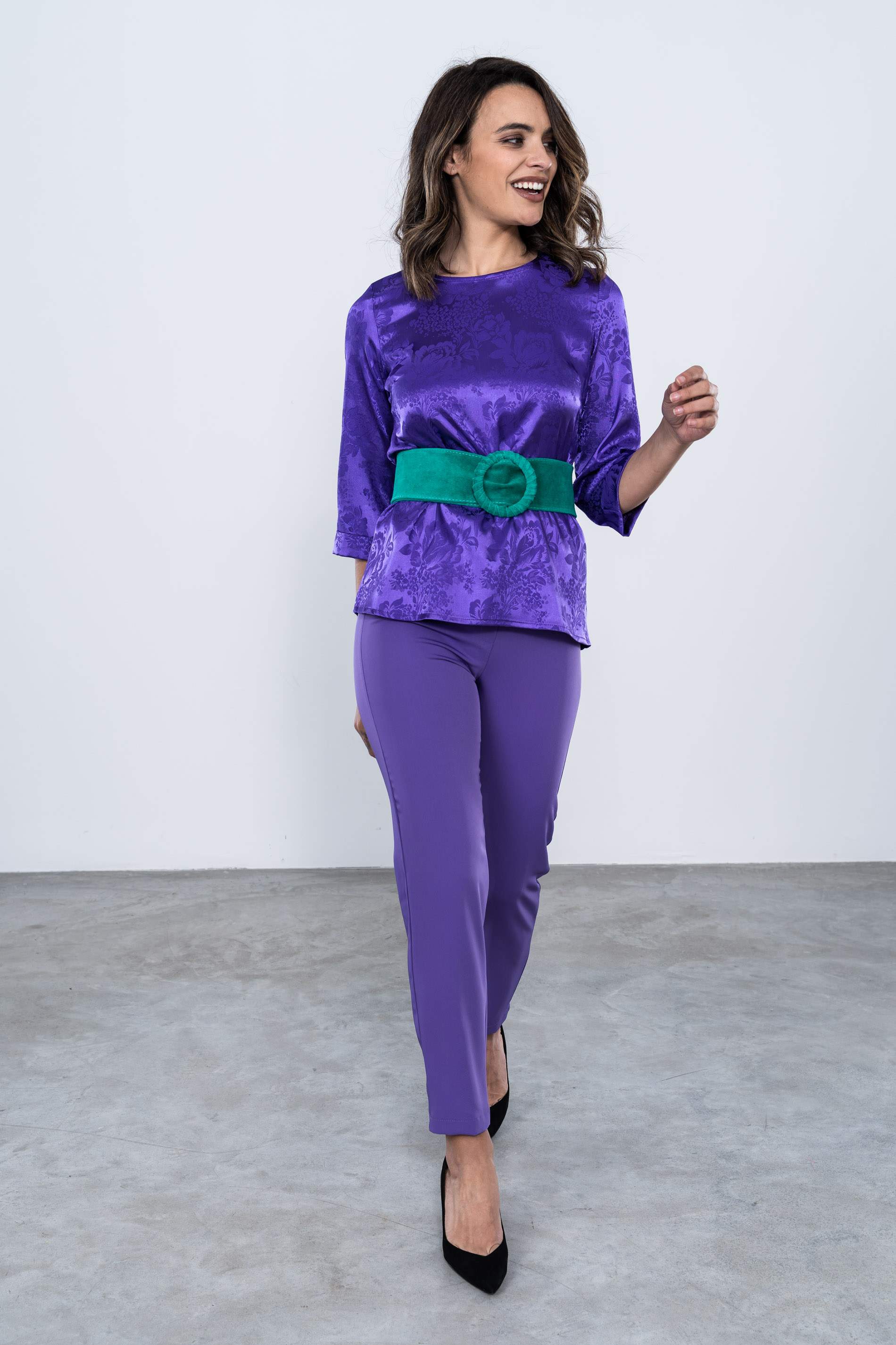 BLUSA SATINADA JACQUARD
