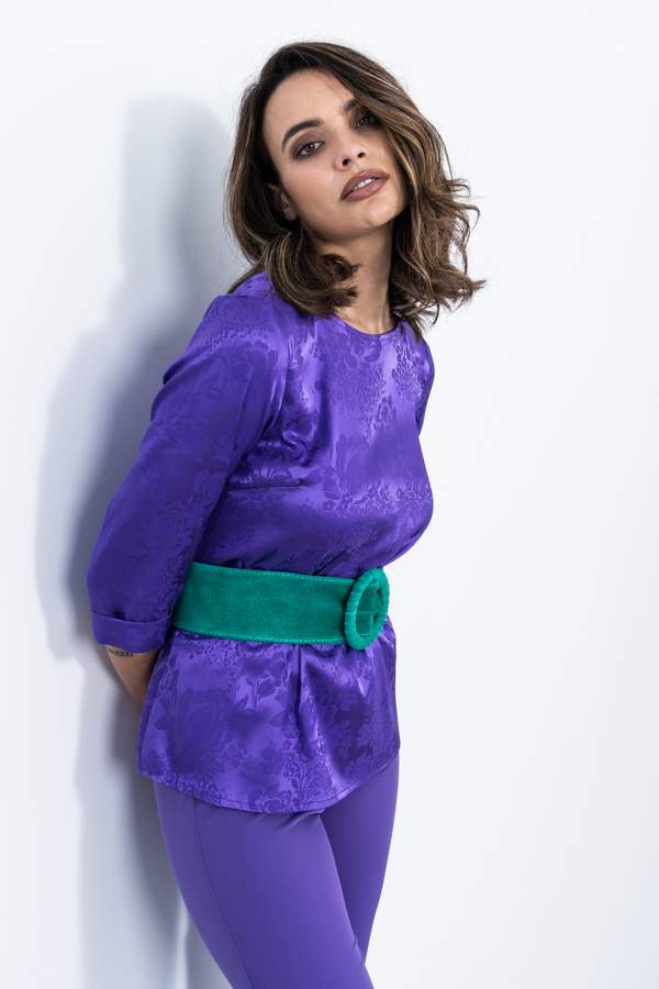 BLUSA SATINADA JACQUARD