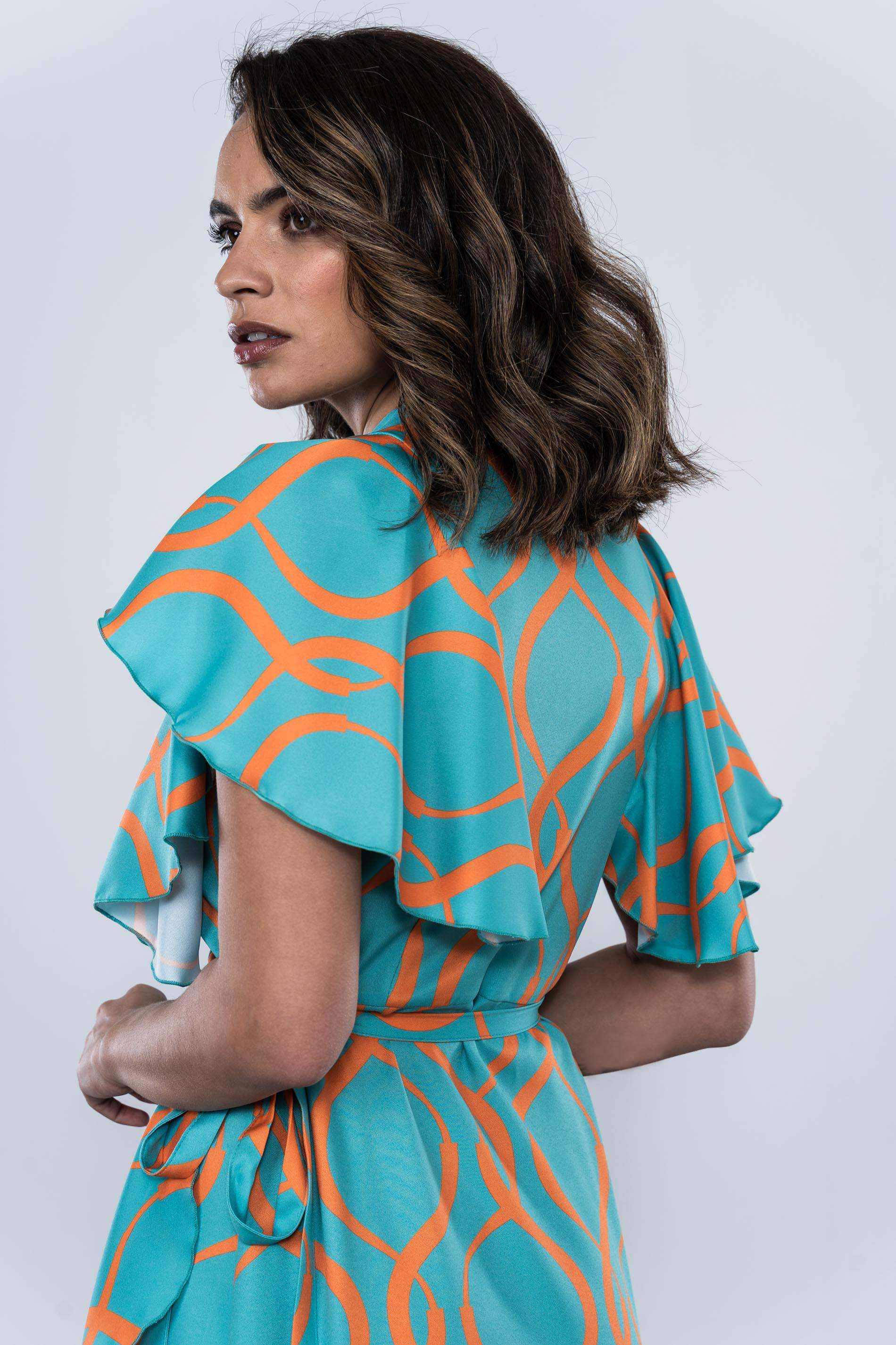 VESTIDO ENVOLVENTE VOLANTE