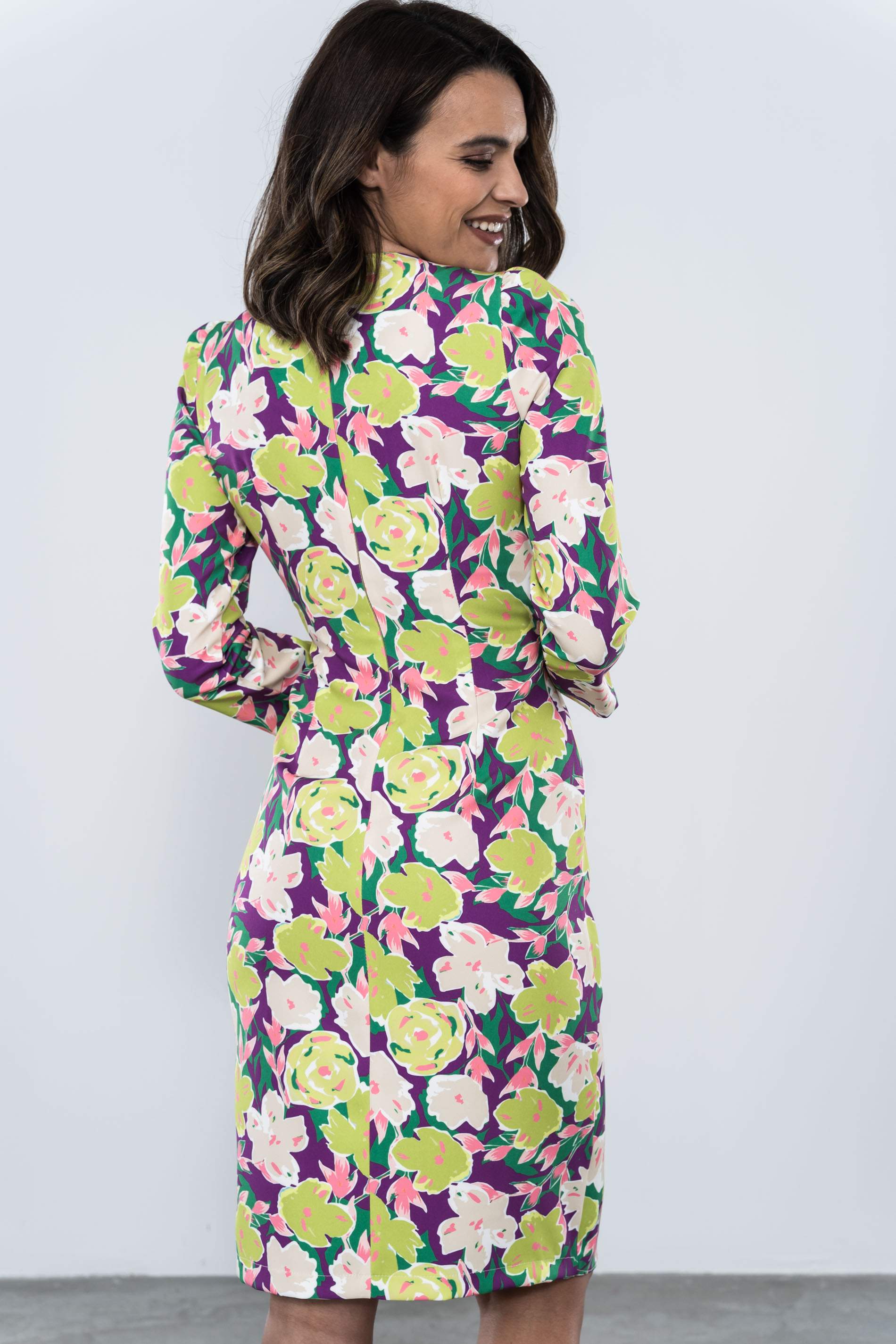 VESTIDO FRUNCE CINTURA FLORAL