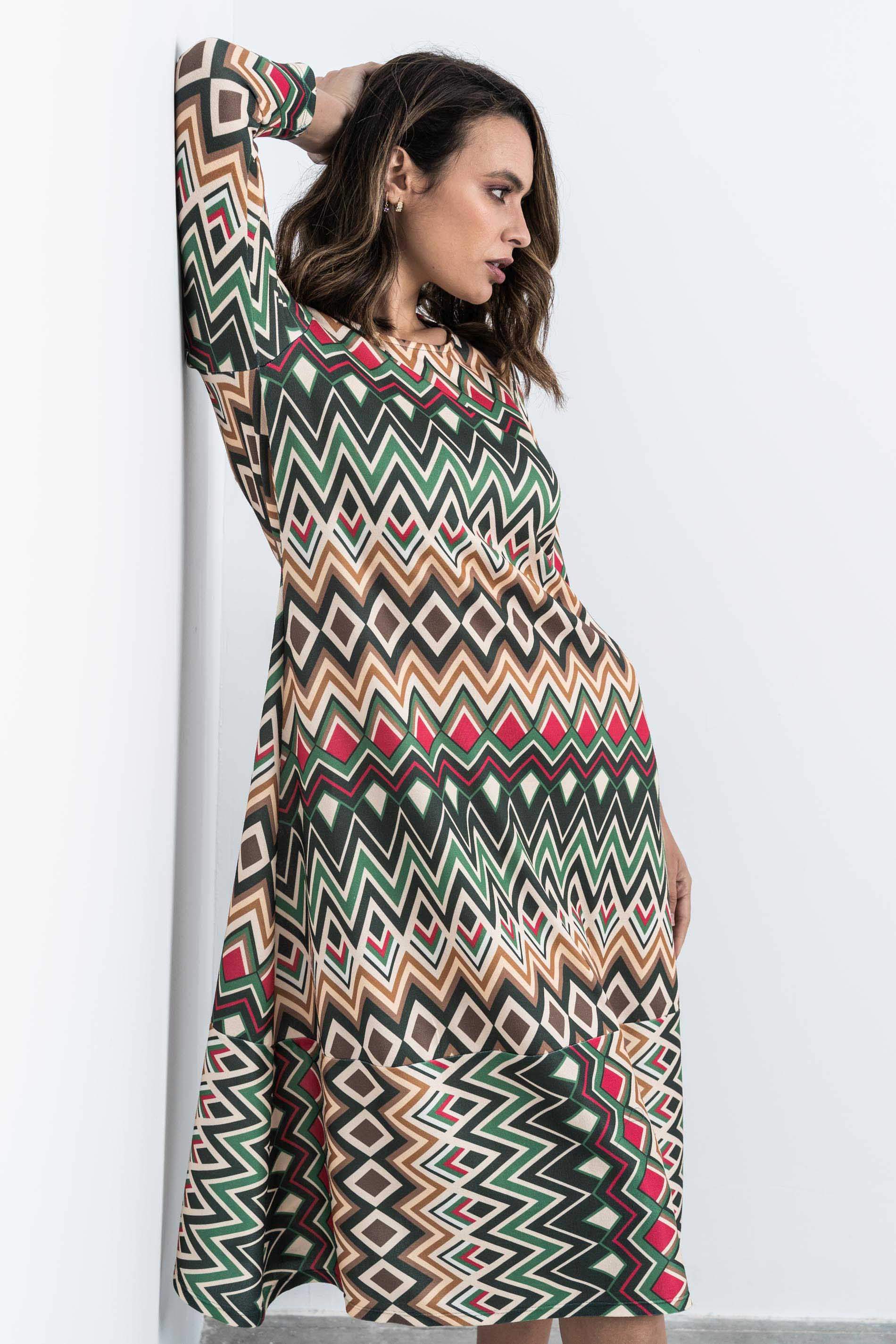 VESTIDO PUNTO EVASÉ ROMBOS