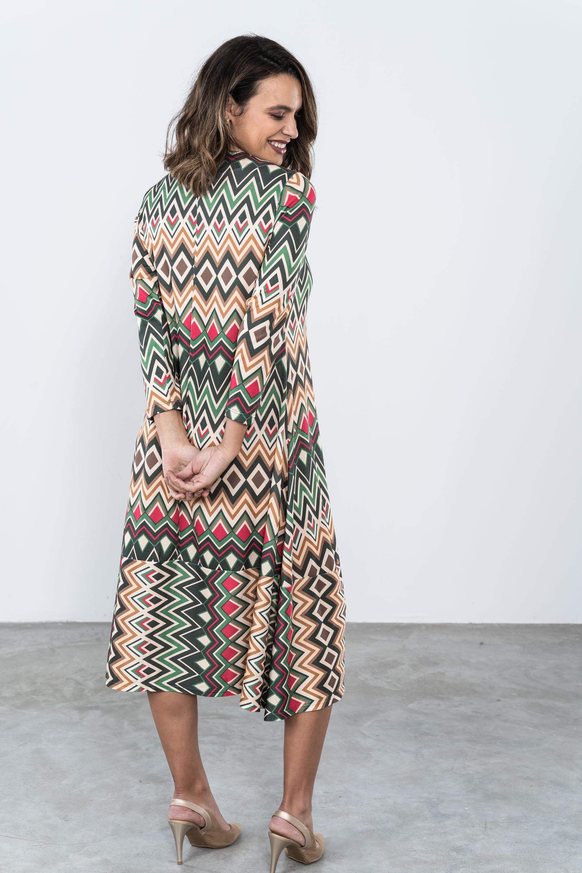 VESTIDO PUNTO EVASÉ ROMBOS