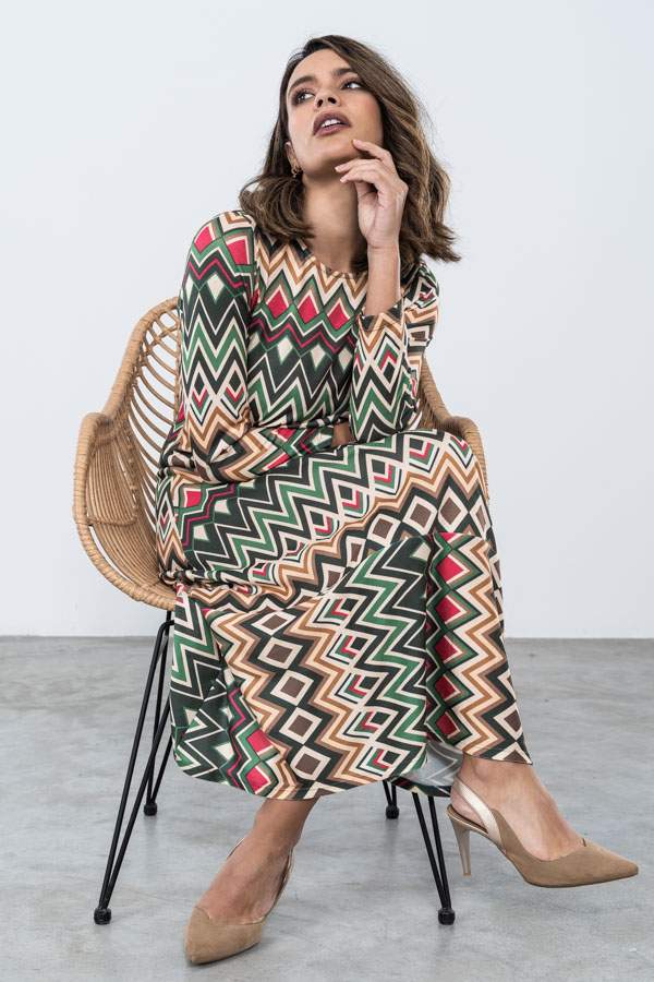 VESTIDO PUNTO EVASÉ ROMBOS