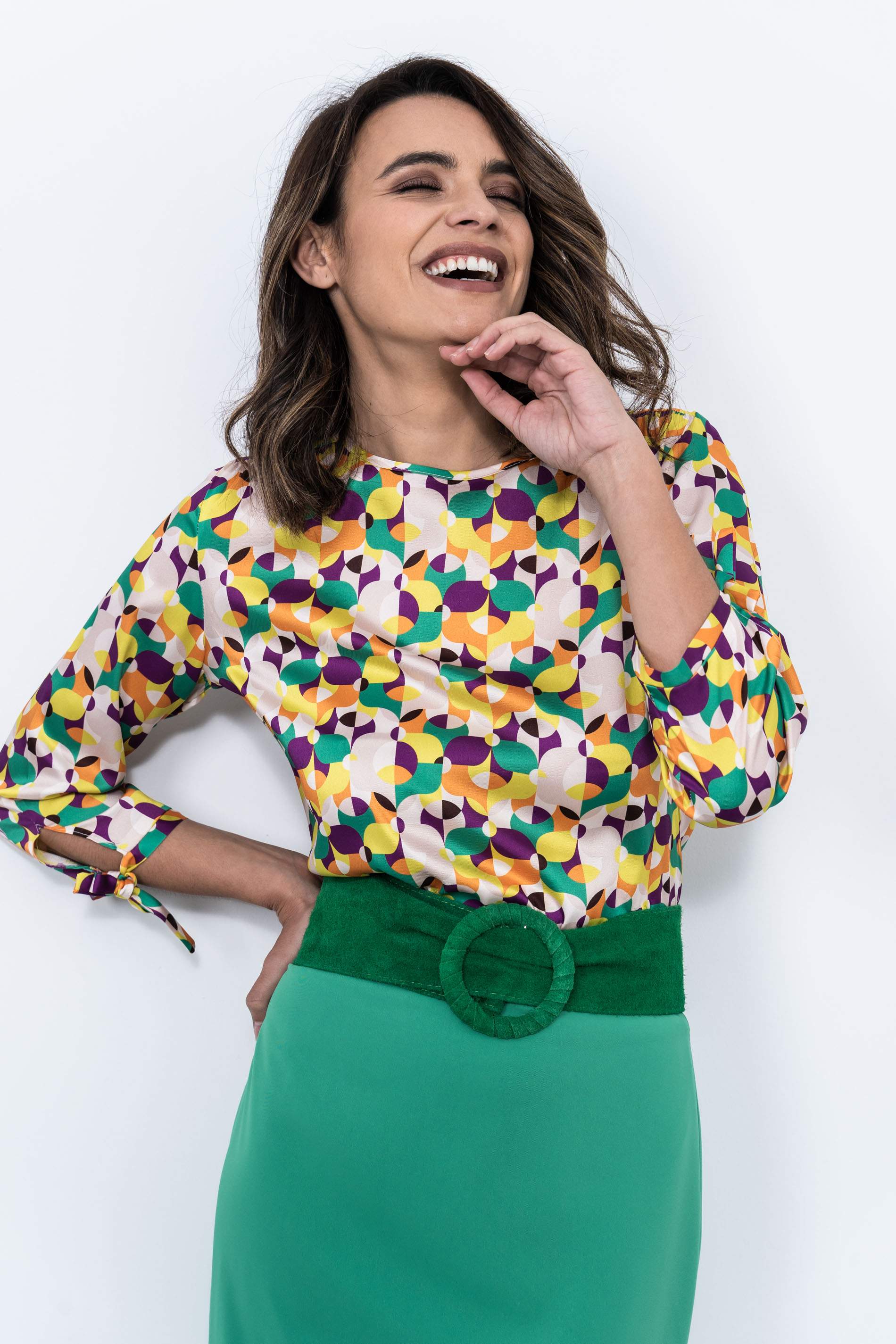 FALDA BASICA RECTA VERDE