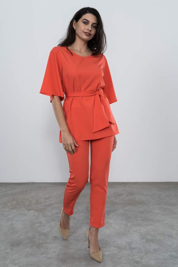 PANTALON VESTIR GOMA CORAL