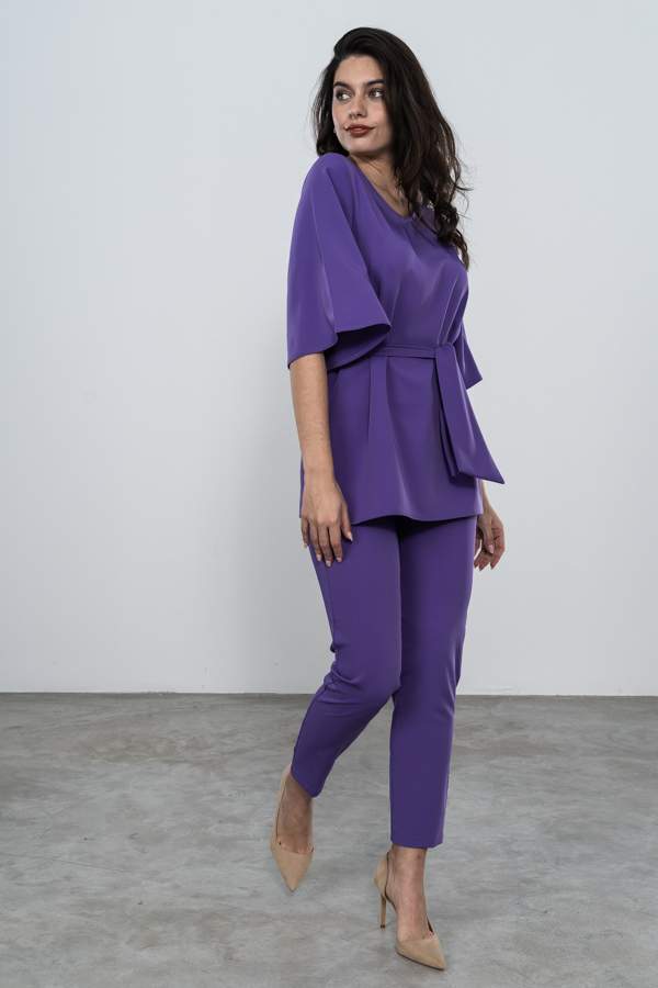PANTALON VESTIR GOMA VIOLETA